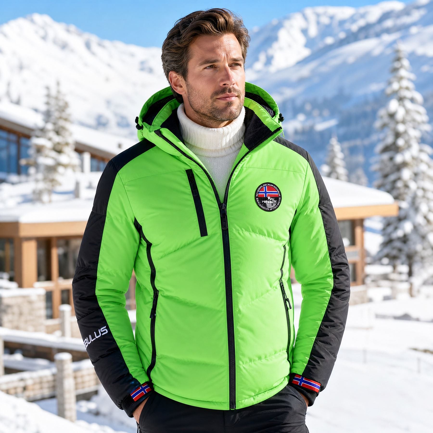 Nebulus Skijacke SKIBRÖK, P2463 - Herren, grün, XXL