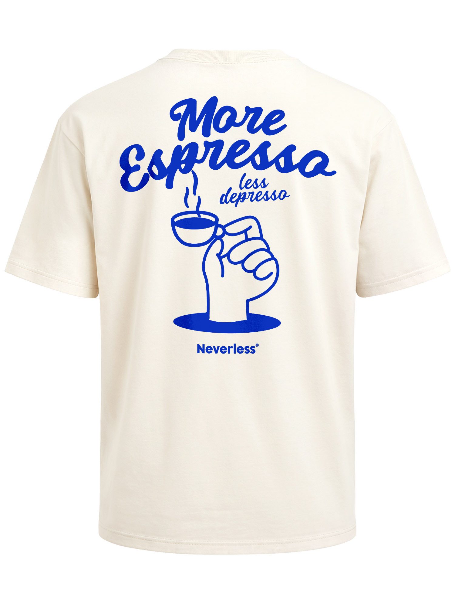 Neverless Oversize-Shirt Herren T-Shirt - More Espresso - Oversized Relaxed Fit Sommer Fashion mit Print