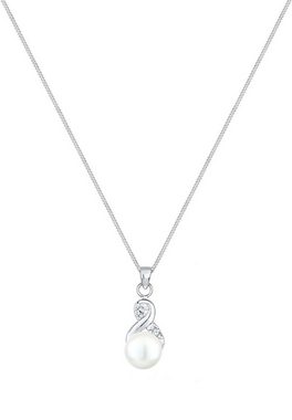 Elli Perlenkette »Infinity Perle Kristalle 925 Silber«