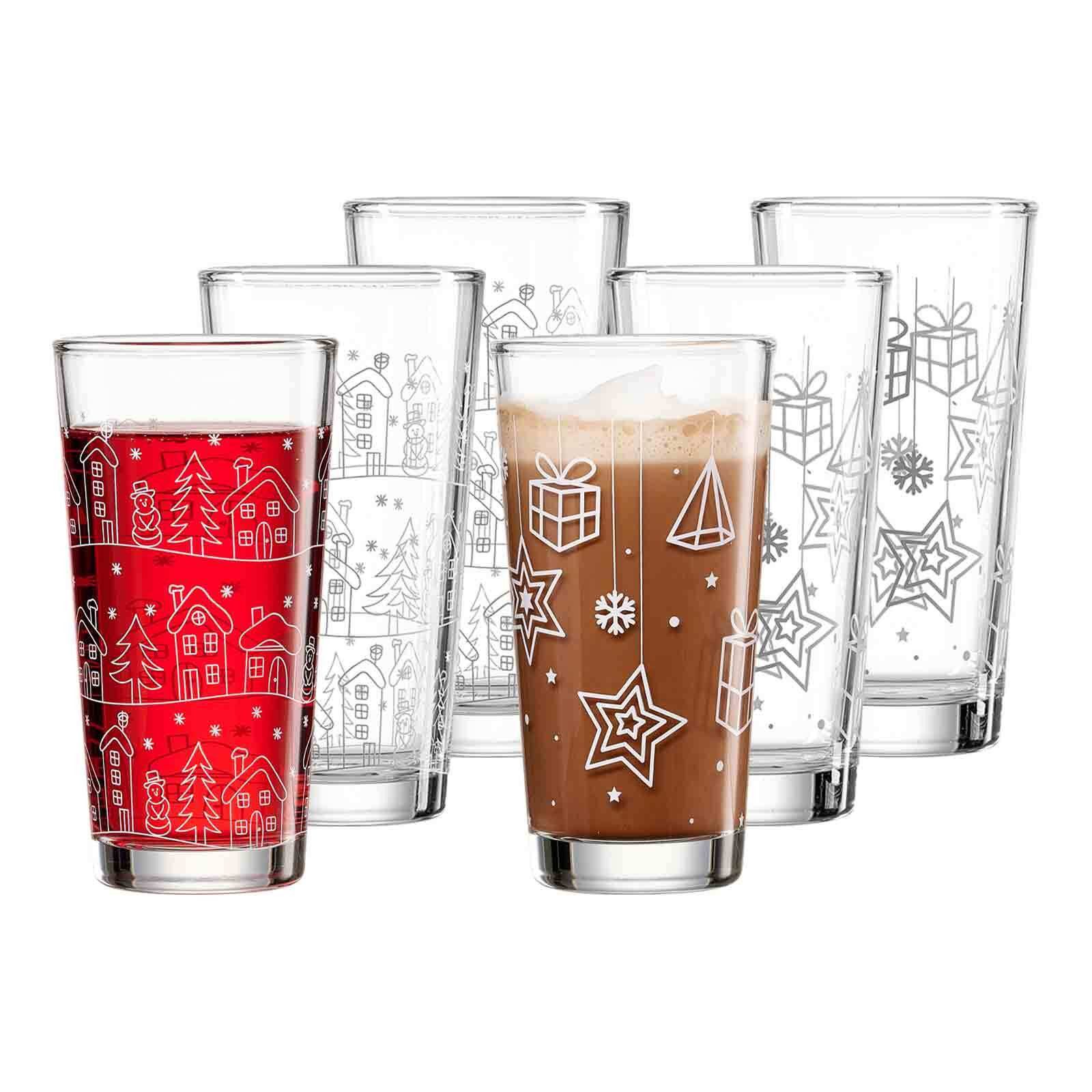 Ritzenhoff & Breker Glas Winter Xmas Trinkgläser 380 ml 6er Set, 6-tlg., Glas