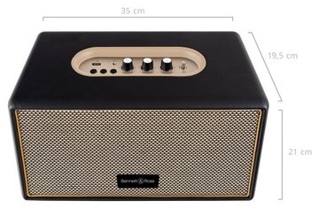 Bennett & Ross BB-860 Blackmore Stereoanlage (60 W, Retro Bluetooth Lautsprecher in Lederoptik)