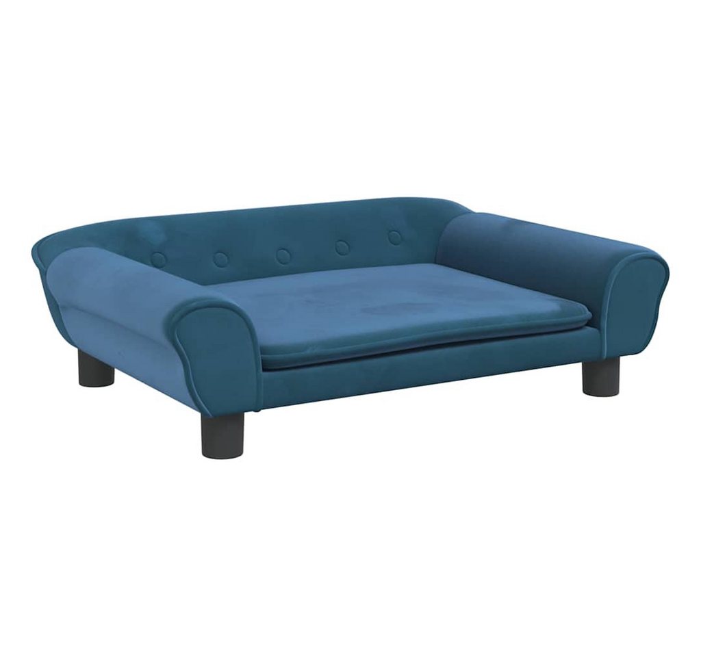 Thumbnail - vidaXL Tierbett, Hundebett Blau 70x48x22 cm Samt