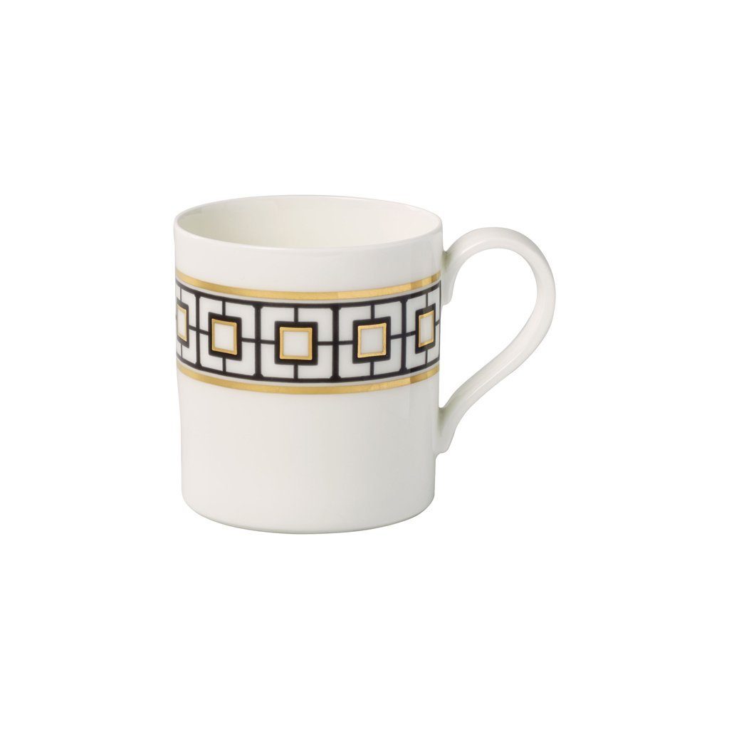 Villeroy & Boch Signature Tasse MetroChic Becher mit Henkel, 1-tlg., Porzellan, Premium Bone Porcelain, 1 Stck, spülmaschinenfest