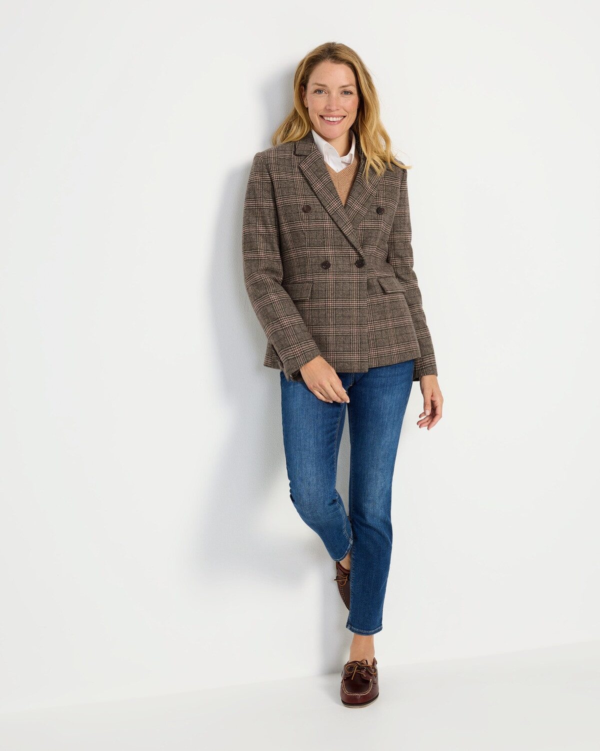 Brigitte von Schönfels Jackenblazer Doppelreihiger Karoblazer – Bild 4 von 5