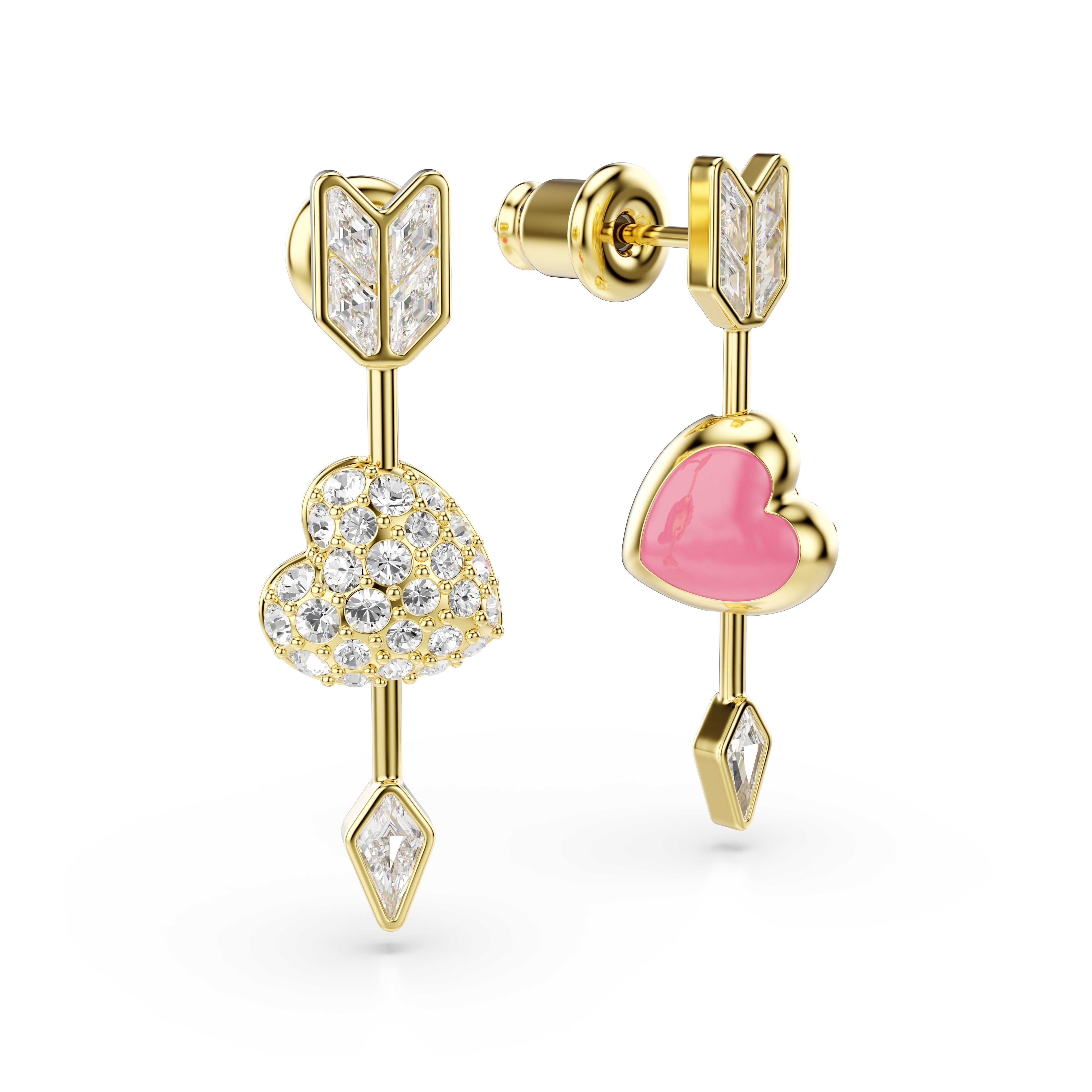 Swarovski Paar Ohrhänger Schmuck Geschenk Idyllia Ohrringe Herz Pfeil, mit Swarovski® Kristall - Emaille