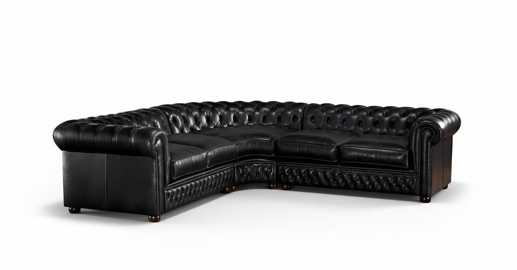 JVmoebel Chesterfield-Sofa Chesterfield Ecksofa Couch Polster Eckgarnitur 100% Leder Sofort, Made in Europa