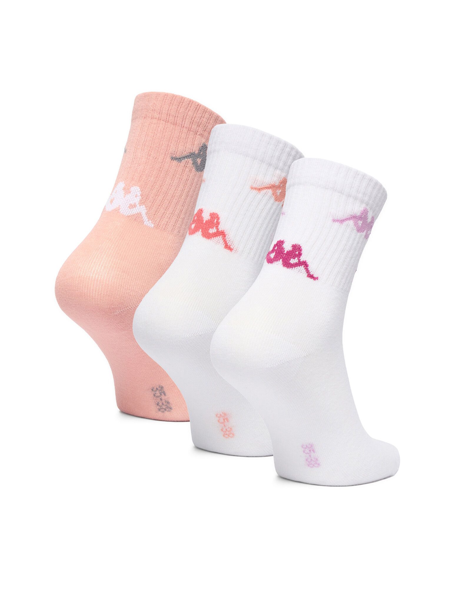 Kappa Basicsocken Kappa Damen lange Socken Weiß, Pink KAPPA-CEO_KR_KAPPA_001_W_AW25 (3-P