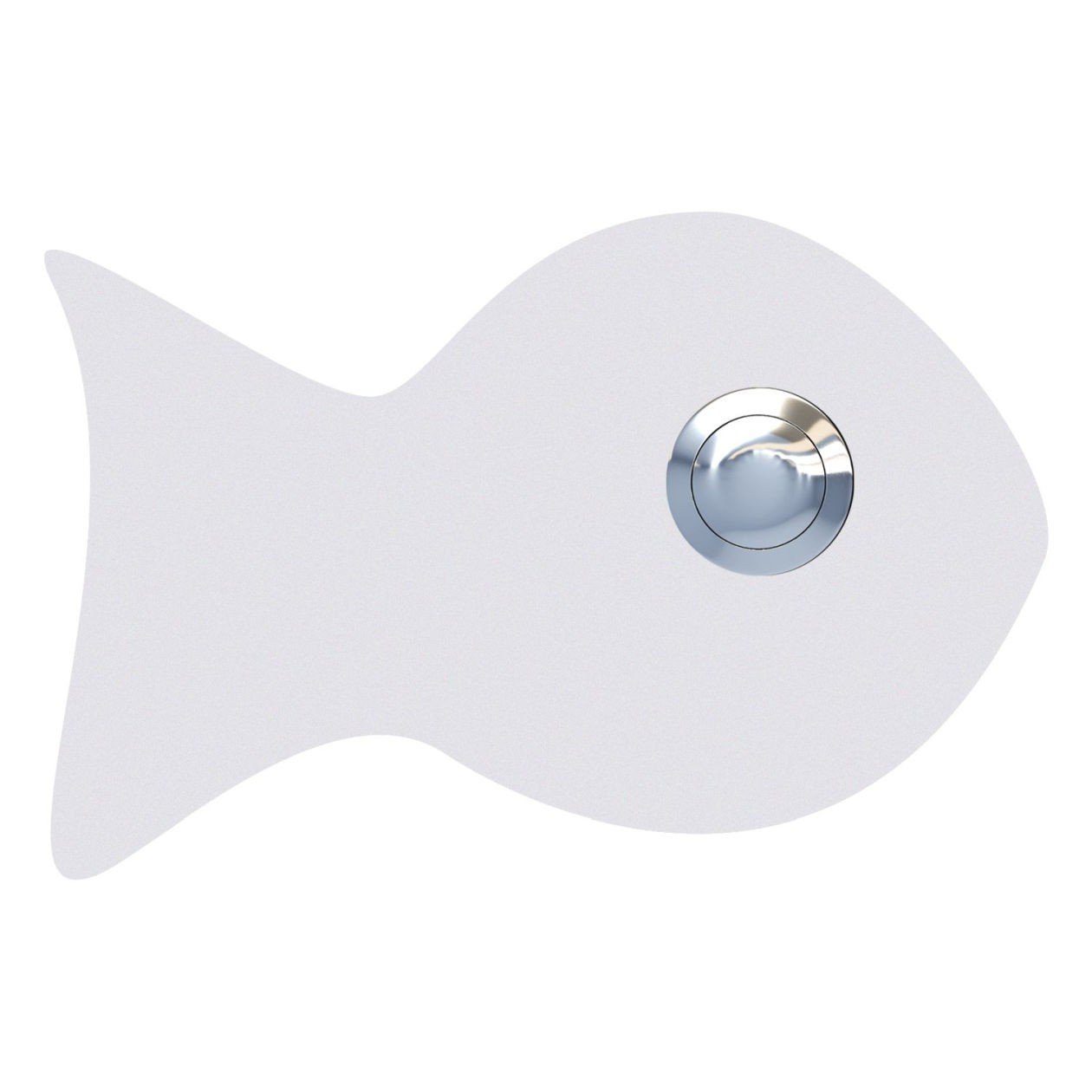 Bravios Briefkasten Klingeltaster Fisch Weiß