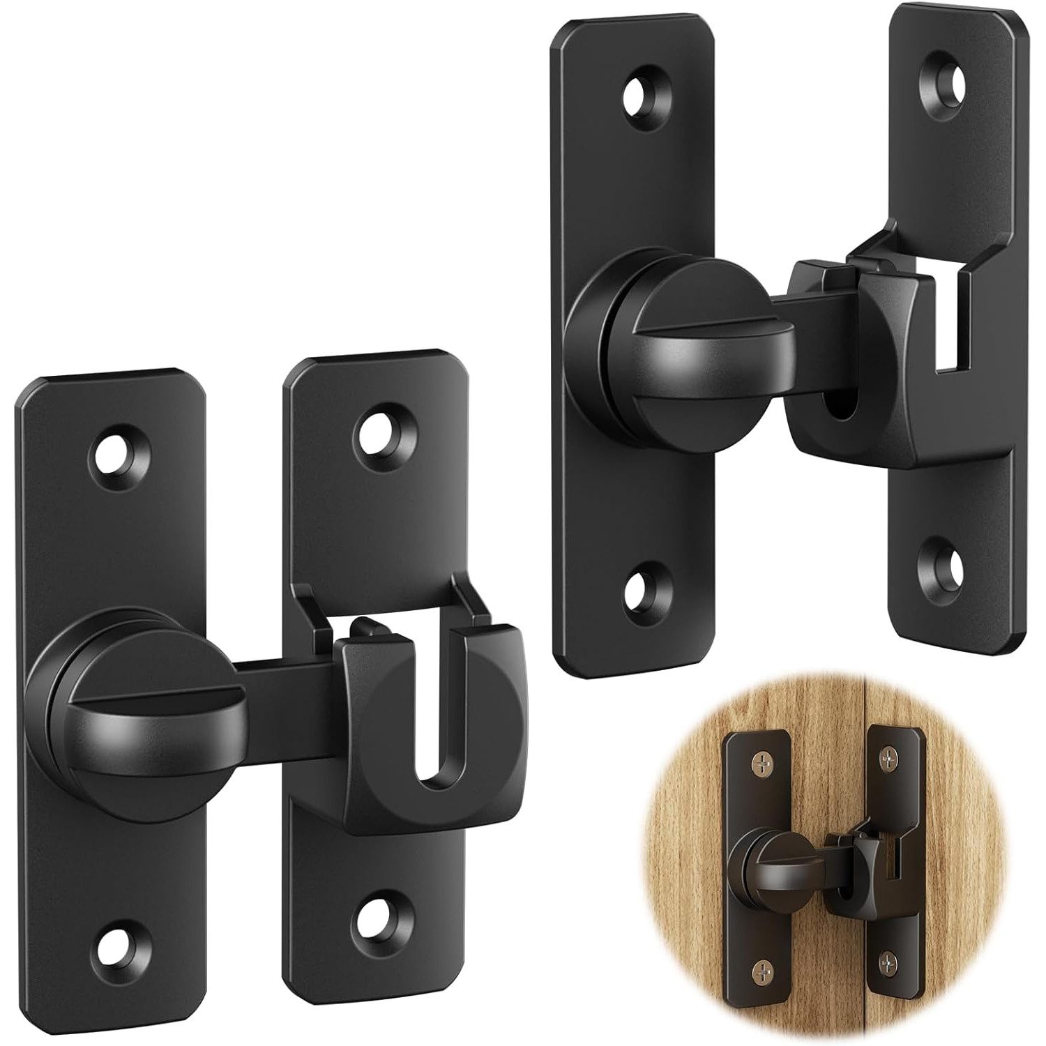 Auledio Дверная защелка 2er-Pack Türverschluss Riegel, Schiebetür Riegel, (2-tlg), Schnellverschluss Riegel, Fenster Verriegelung für Bad, Schuppen