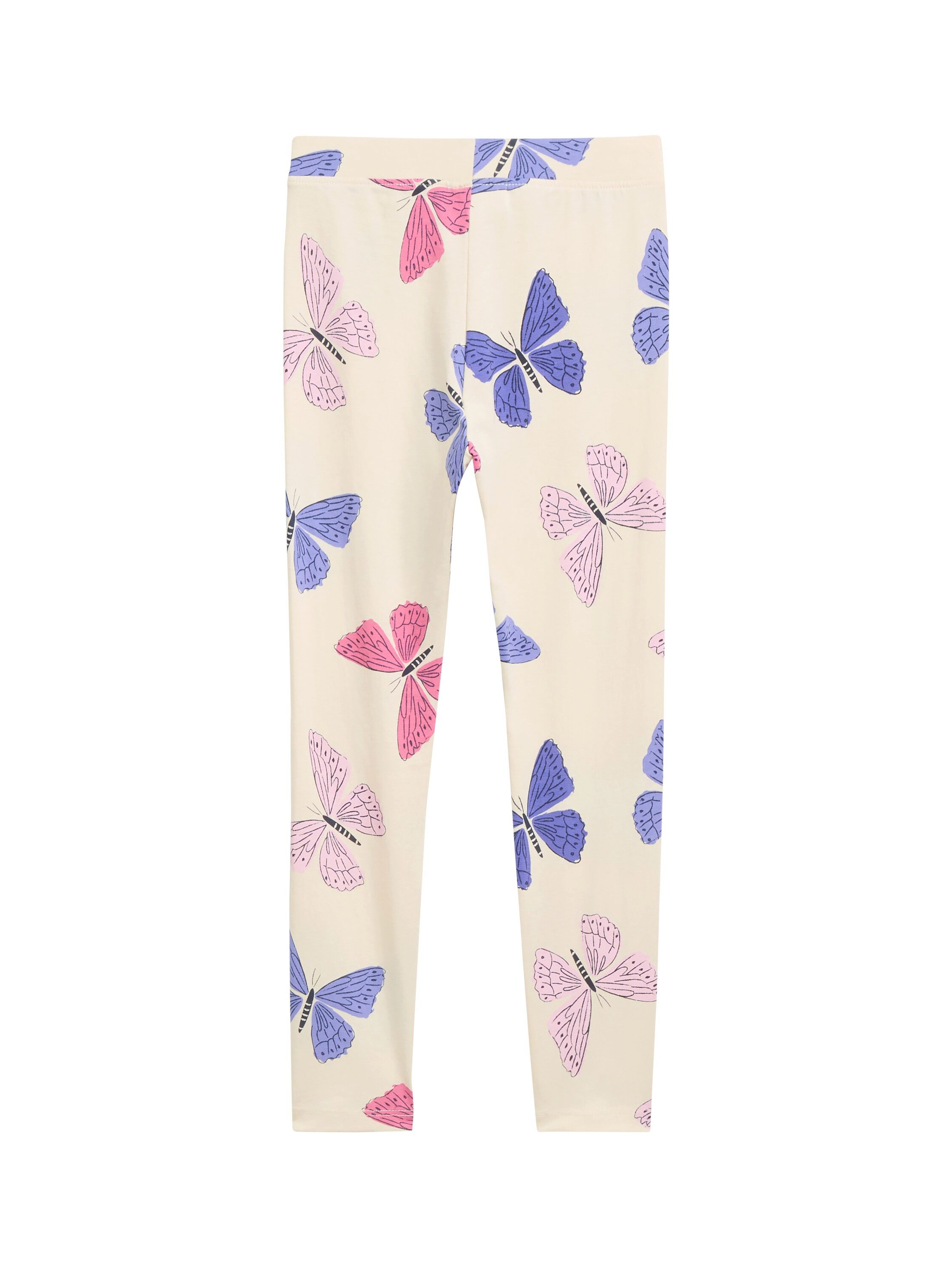 TOM TAILOR Mädchen Leggings Mit Streifen – Aus Weicher Baumwolle, Slim Fit, Perfekt Für Freizeit & Lounge