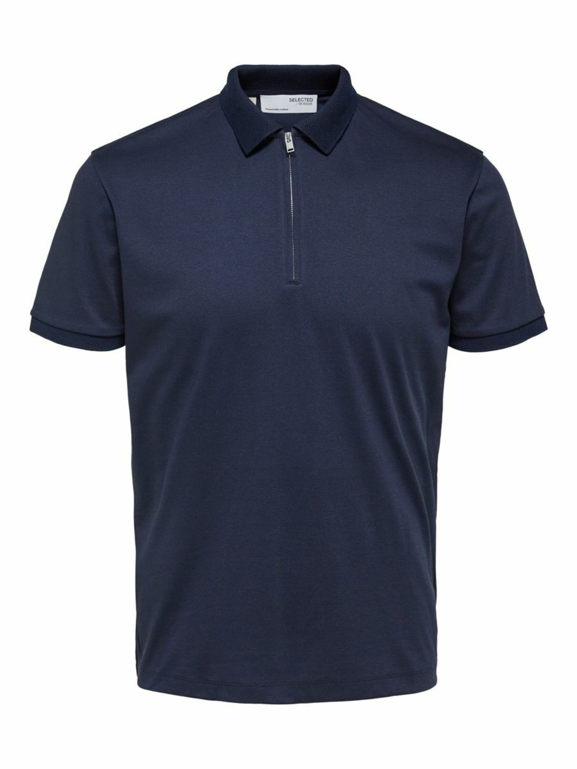 SELECTED HOMME Poloshirt "SLHFAVE ZIP SS POLO NOOS" günstig online kaufen