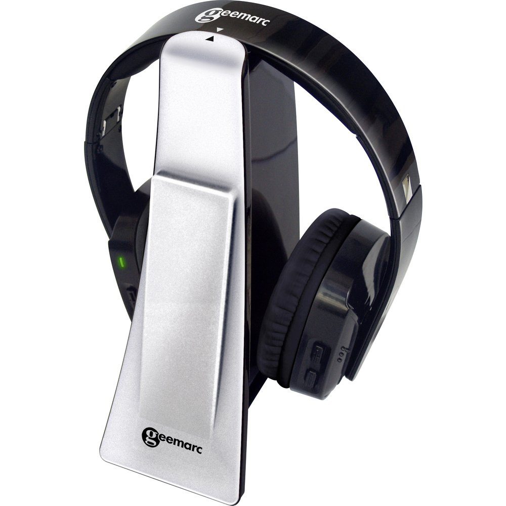Geemarc CL7400 OPTI TV Over Ear Kopfhörer Funk Silber-Schwarz Leich Kopfhörer