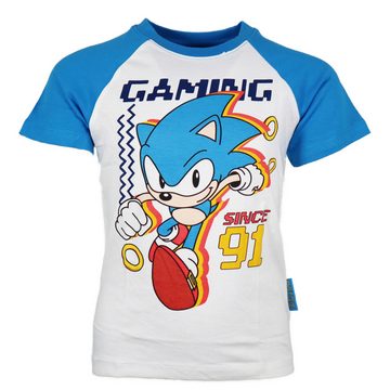 Sonic The Hedgehog Print-Shirt Sonic The Hedgehog Kinder Sommerset Shorts plus T-Shirt Gr. 104 bis 134, Baumwolle