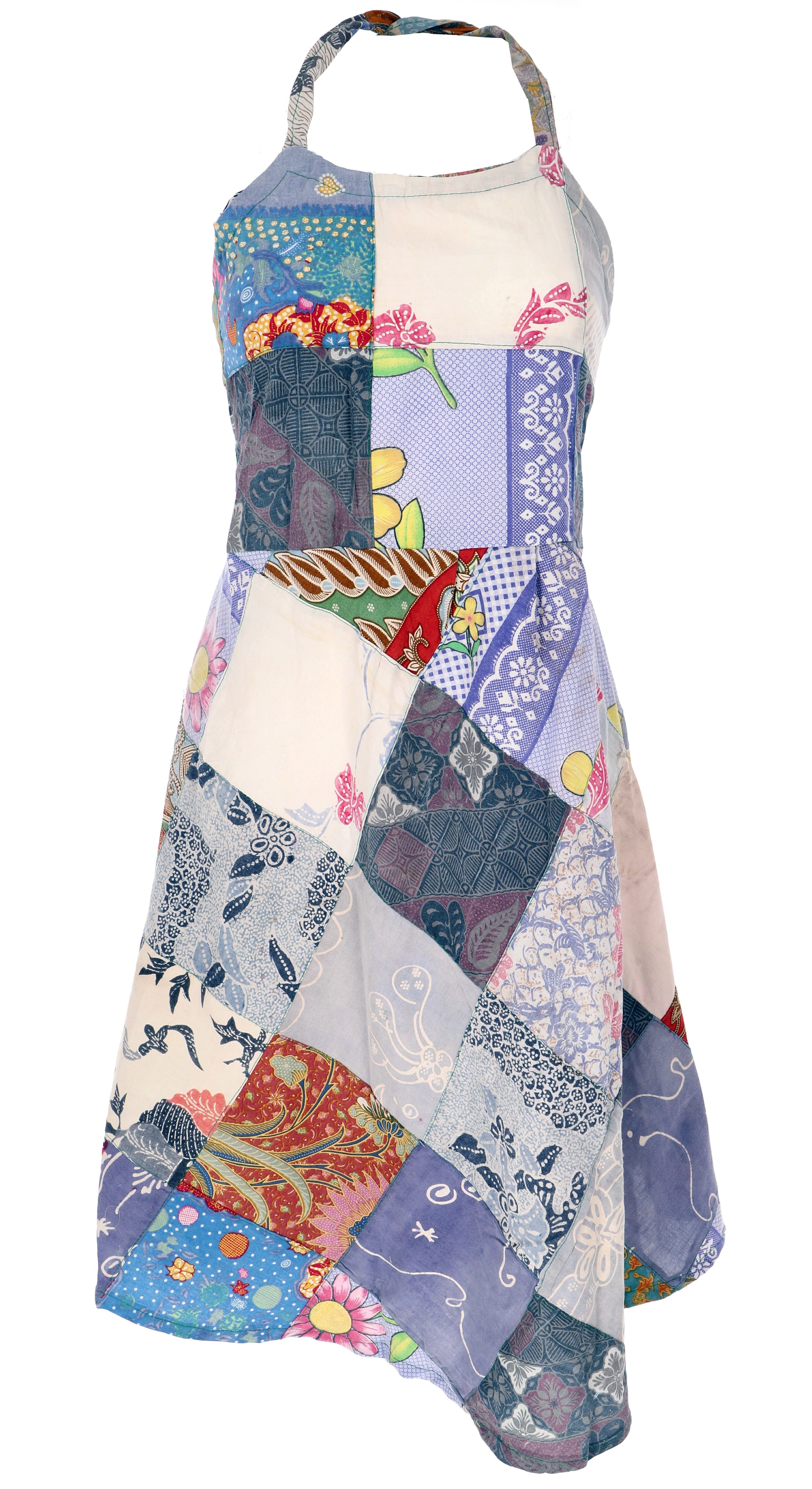 Guru-Shop Midikleid Patchwork Unikat Sommerkleid, Neckholder.. günstig online kaufen