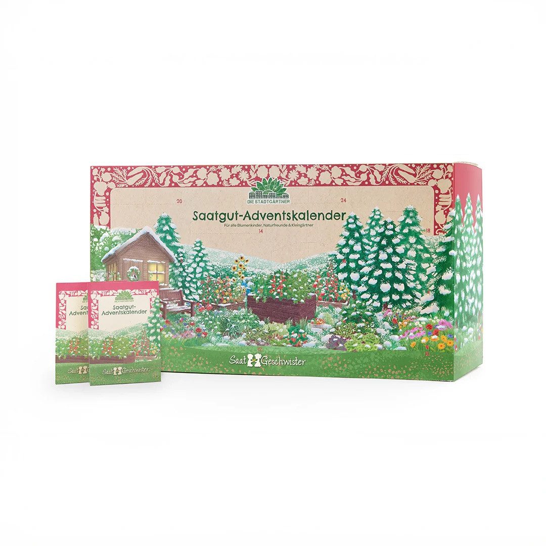 Die Stadtgärtner Adventskalender Saatgut-Adventskalender, 24 keimfreudige, interessante Sorten