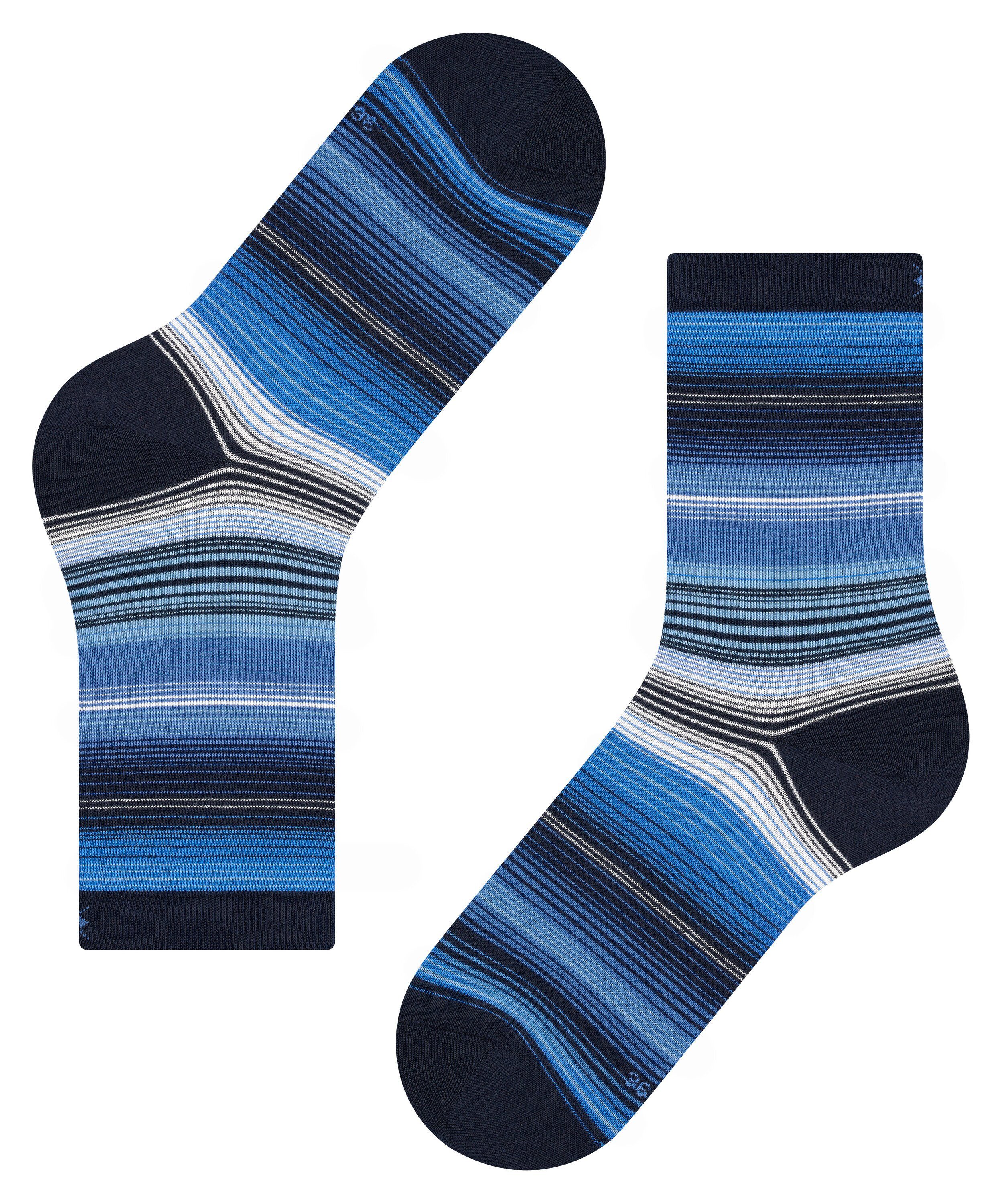 (6120) Burlington Stripe Socken marine (1-Paar)