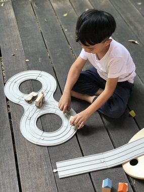 Plantoys Spielzeug-Auto Straßen und Schienen Set mittel