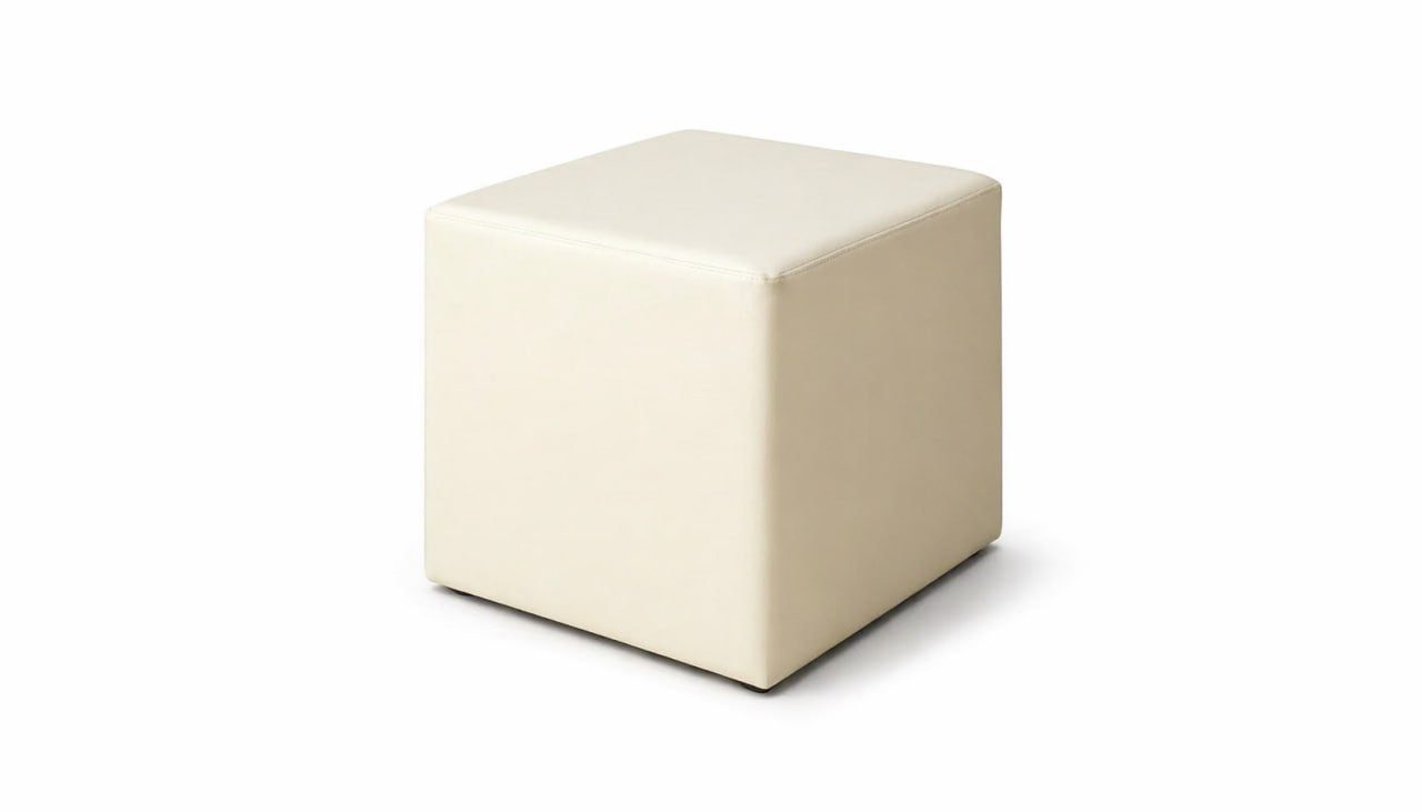 Xlmoebel Pouf Lederner Club-Fußhocker mit hochwertiger bequemer Polsterung Sofort (Hocker), Made in Italy