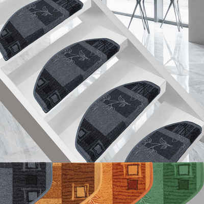 Stufenmatte »Springfield, Stufenschutz, viele Farben, Matte«, Kubus, Halbrund, Höhe 5 mm
