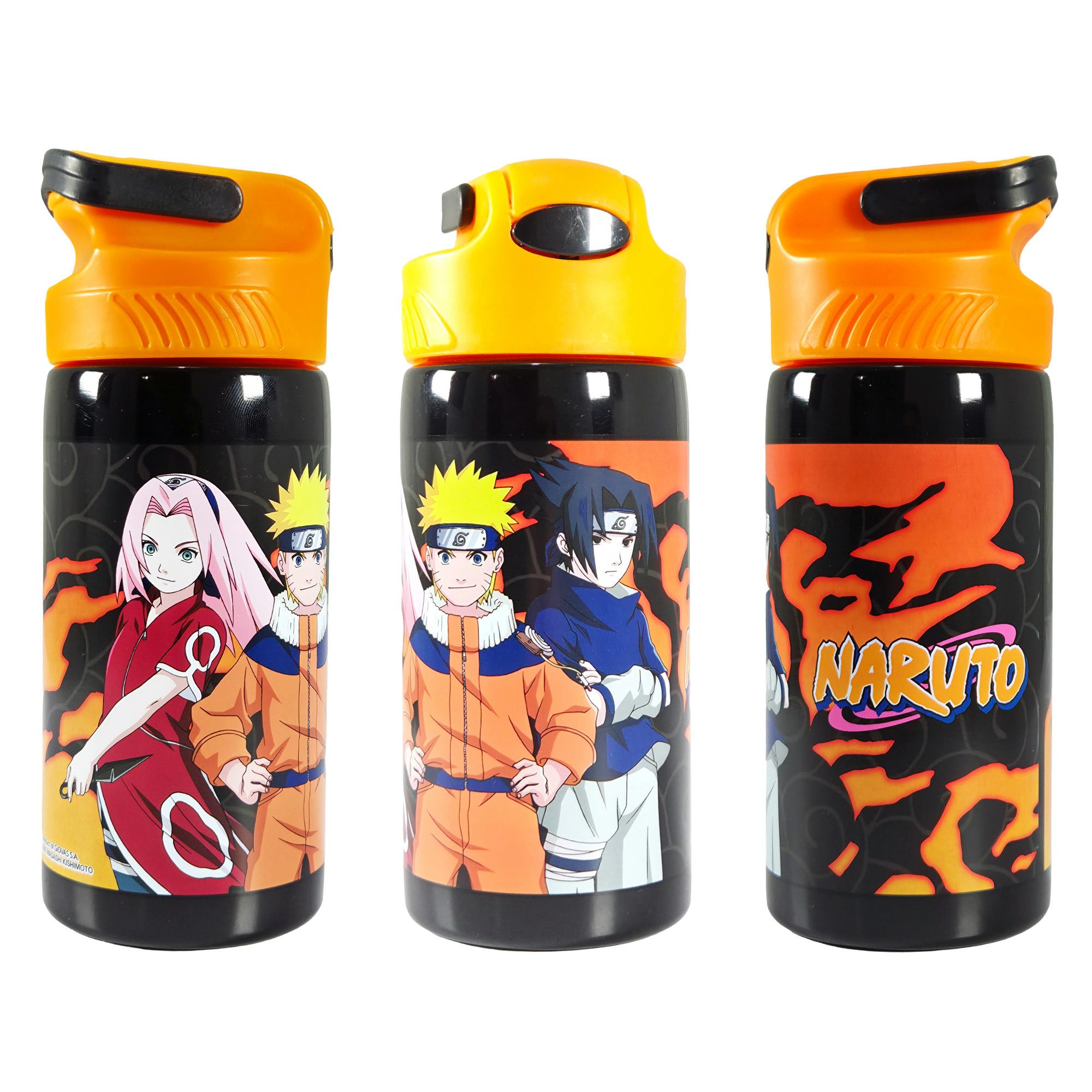 Naruto Trinkflasche Anime Naruto Shippuden Sasuke ALU - Wasserflasche Flasche 500 ml