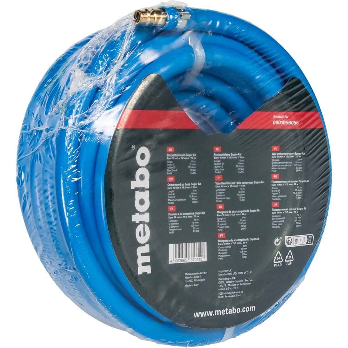 metabo Druckluftwerkzeug Druckl.schl. SUPER-AIR EURO 10x15,5/10m