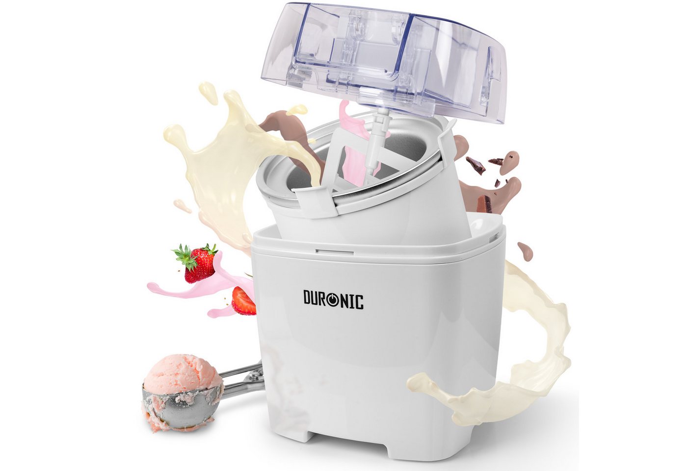 Duronic Eismaschine, IM540 Eismaschine, Gefrierbehälter mit 1,5 L Fassungsvermögen