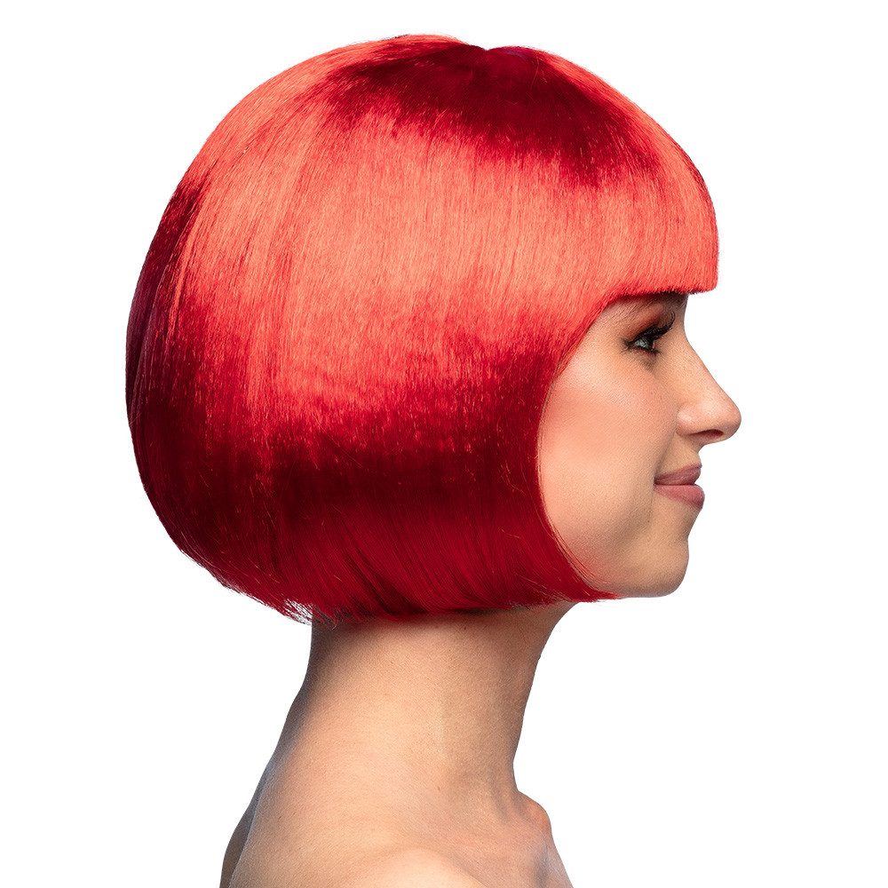 Boland Kostüm-Perücke Perücke Cabaret rot – Kurzhaar Bob mit Pony für Damen, Karneval, Kurzhaar Bob mit modernem Pony für Damen
