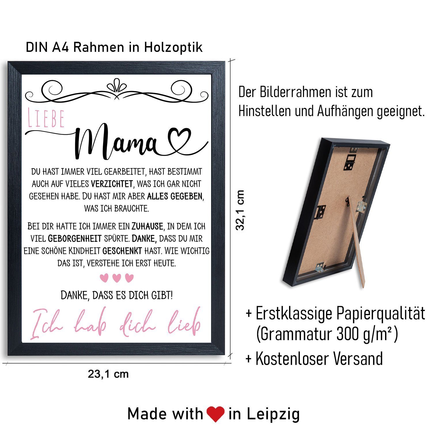 Tigerlino Poster Mama Muttertag Geburtstag Geschenk Mama Spruch Bild Mutter günstig online kaufen