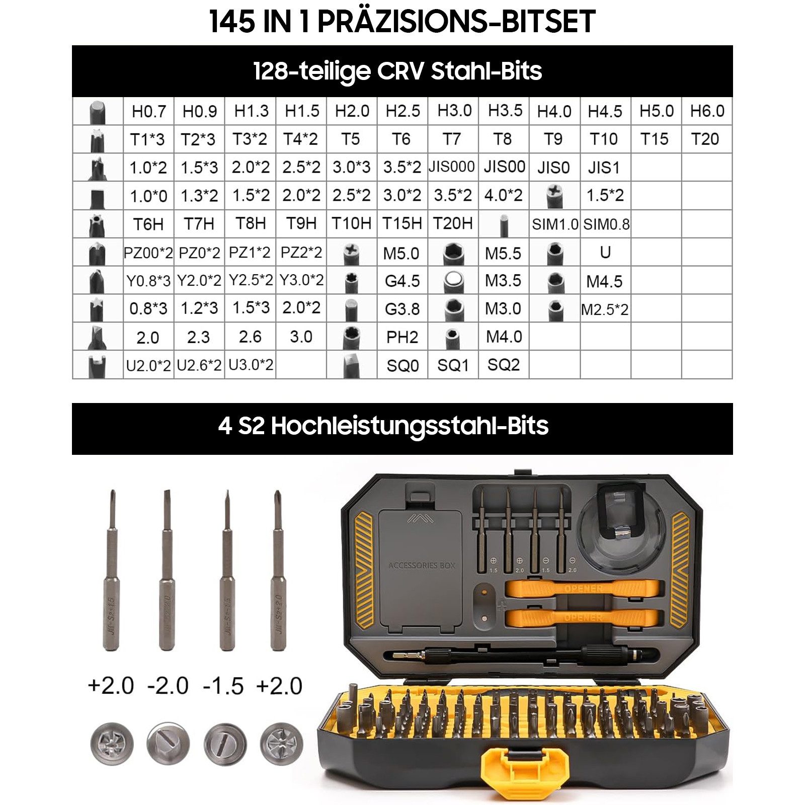 SURFOU Bit-Schraubendreher 145-in-1 Magnetisches Präzisions-Schraubendreher günstig online kaufen