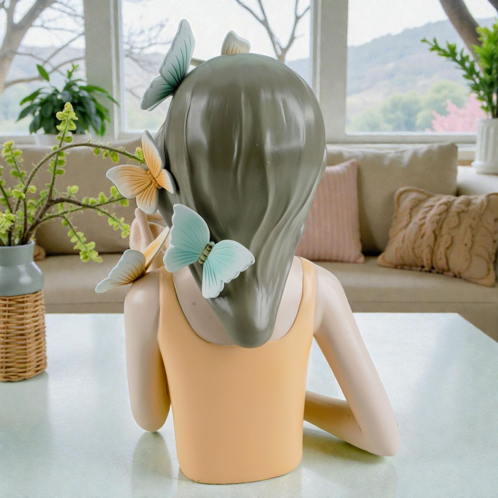 formano Dekofigur Deko Büste Dame modern Dekofigur Frauenbüste Handbemalt 26 cm – Bild 5 von 5