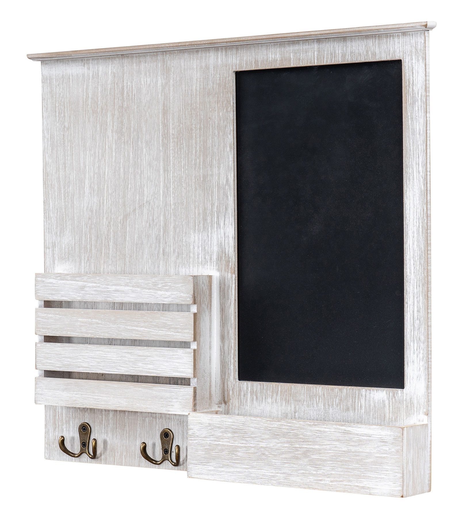 Levandeo® Memoboard, Memoboard Organizer Holz B x H x T: 57x47x6cm Kreidetafel Garderobe