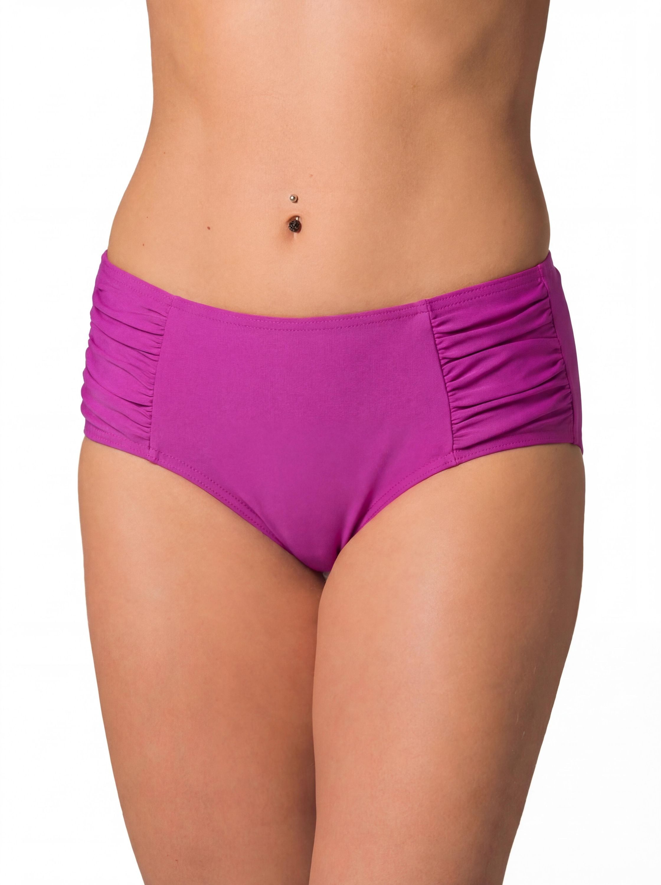 Aquarti Bikini-Hose Aquarti Damen Bikinihose Hotpants mit seitlichen Raffungen