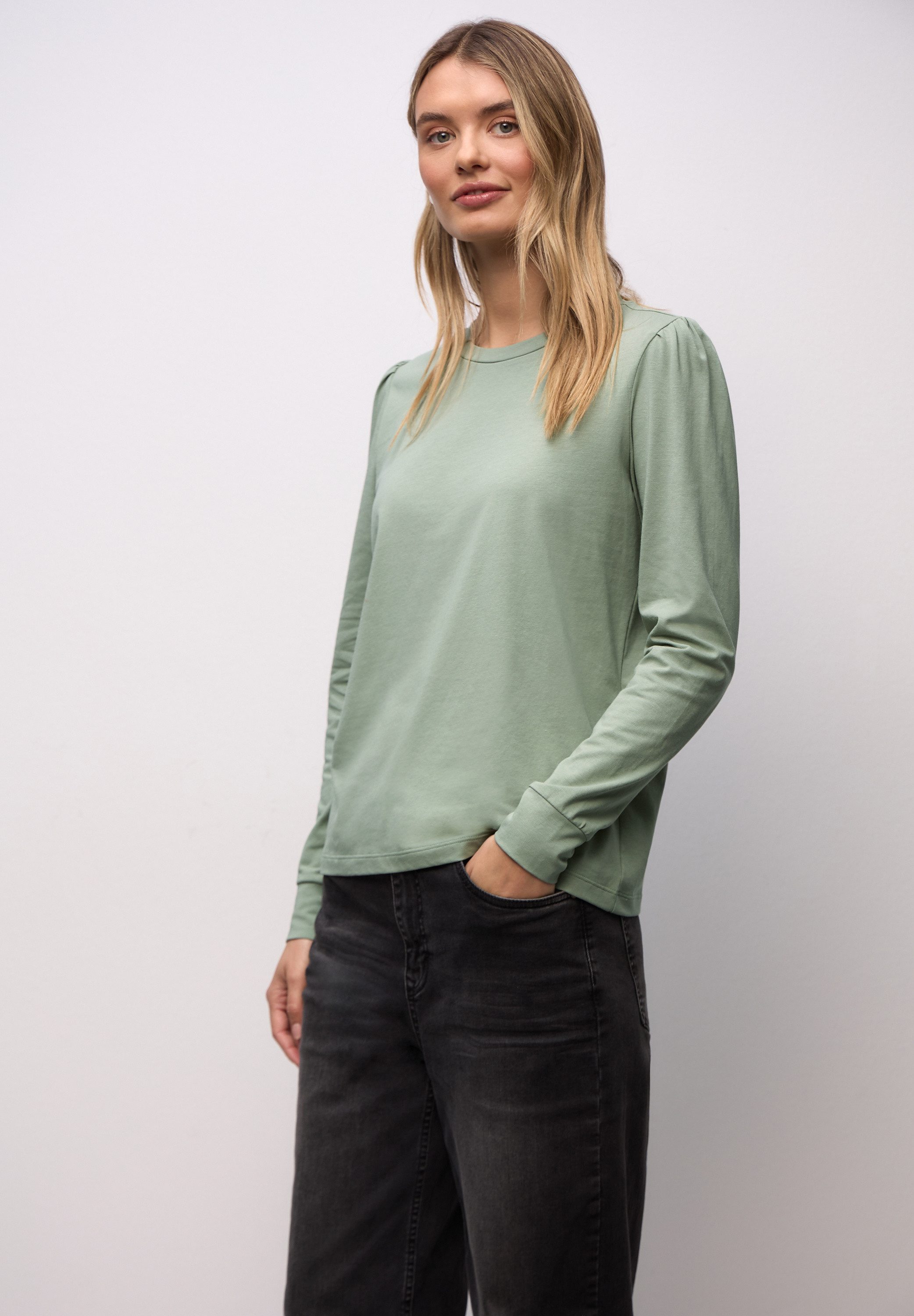 STREET ONE Langarmshirt mit Rundhalsausschnitt