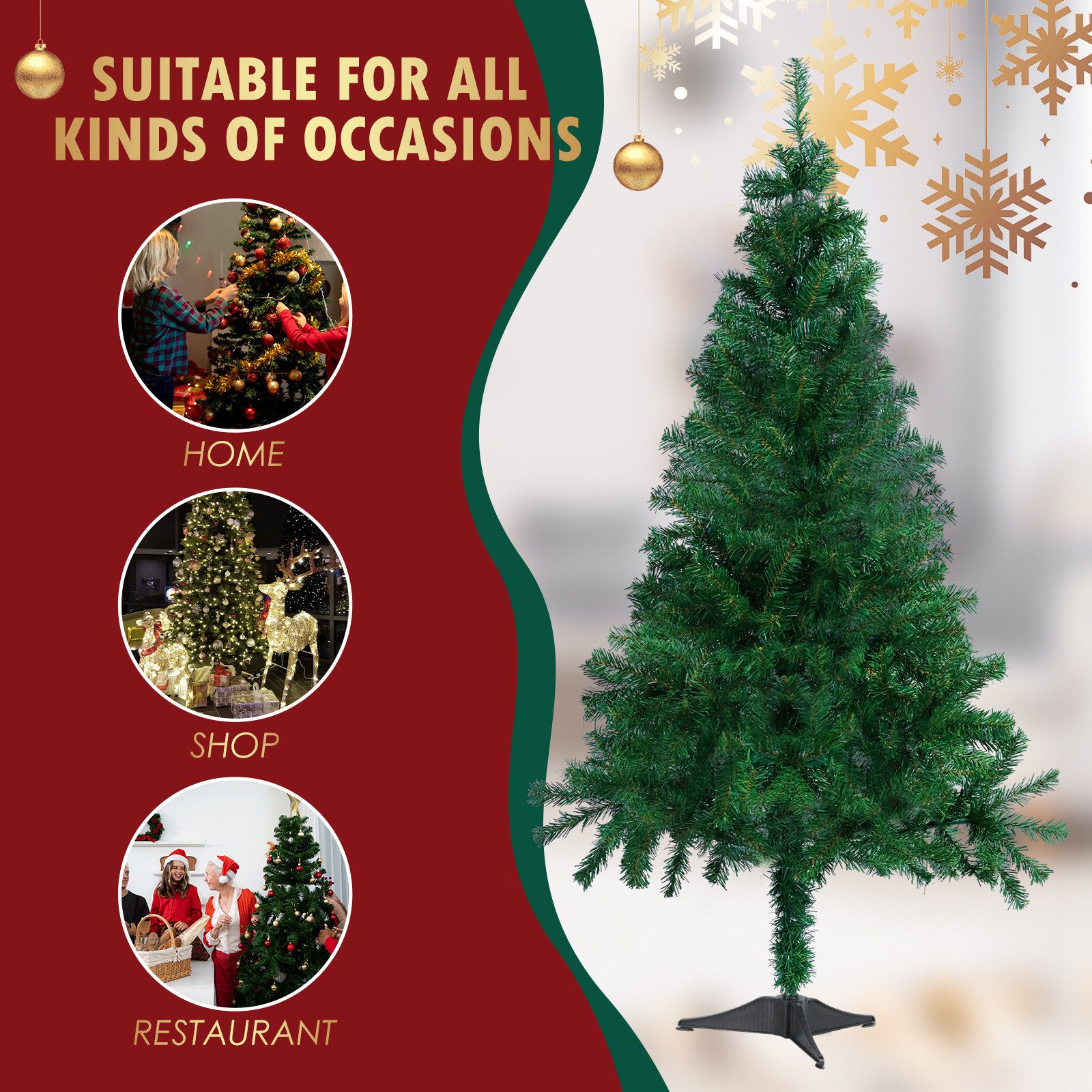 CCLIFE LED Baum Led Lichterbaum Künstlicher Weihnachtsbaum Innen Lichterdeko