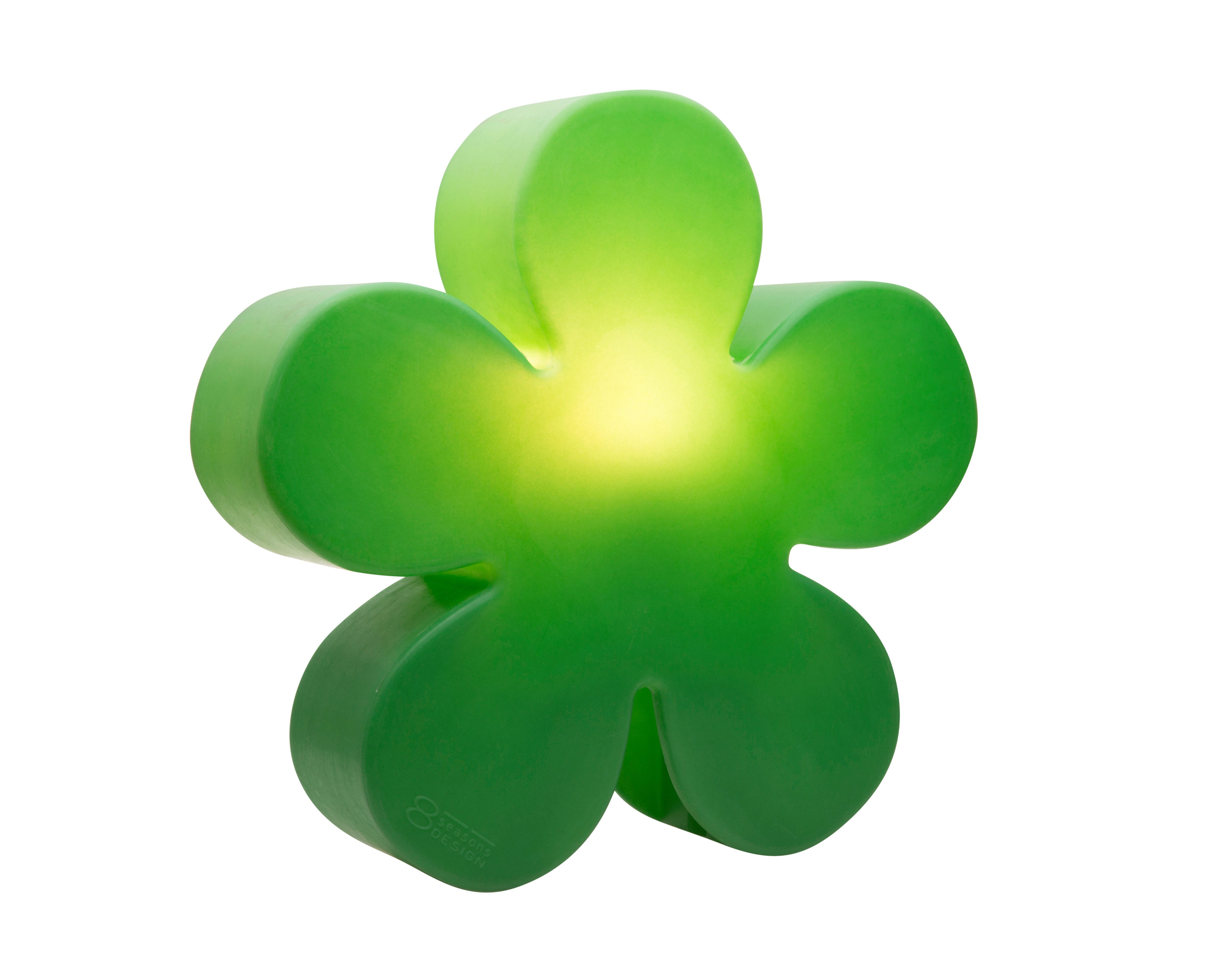 8 seasons design LED Gartenleuchte Shining Flower, LED wechselbar, E27-Fassung, warmweißes Licht, Dekolampe Garten (40cm, grün)