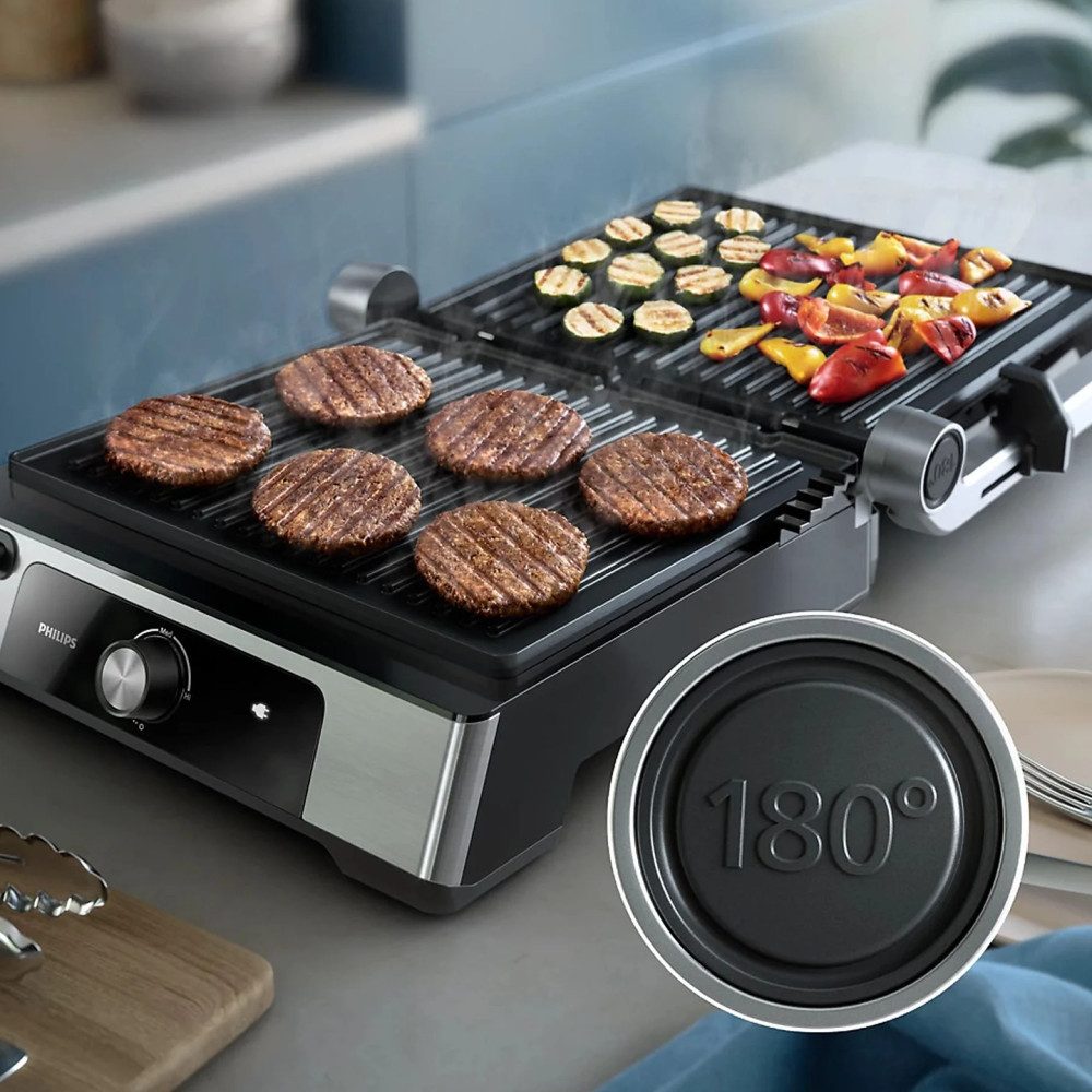 Philips Elektrogrill Philips 5000 Series Kontaktgrill HD6301/90 – Schwarz