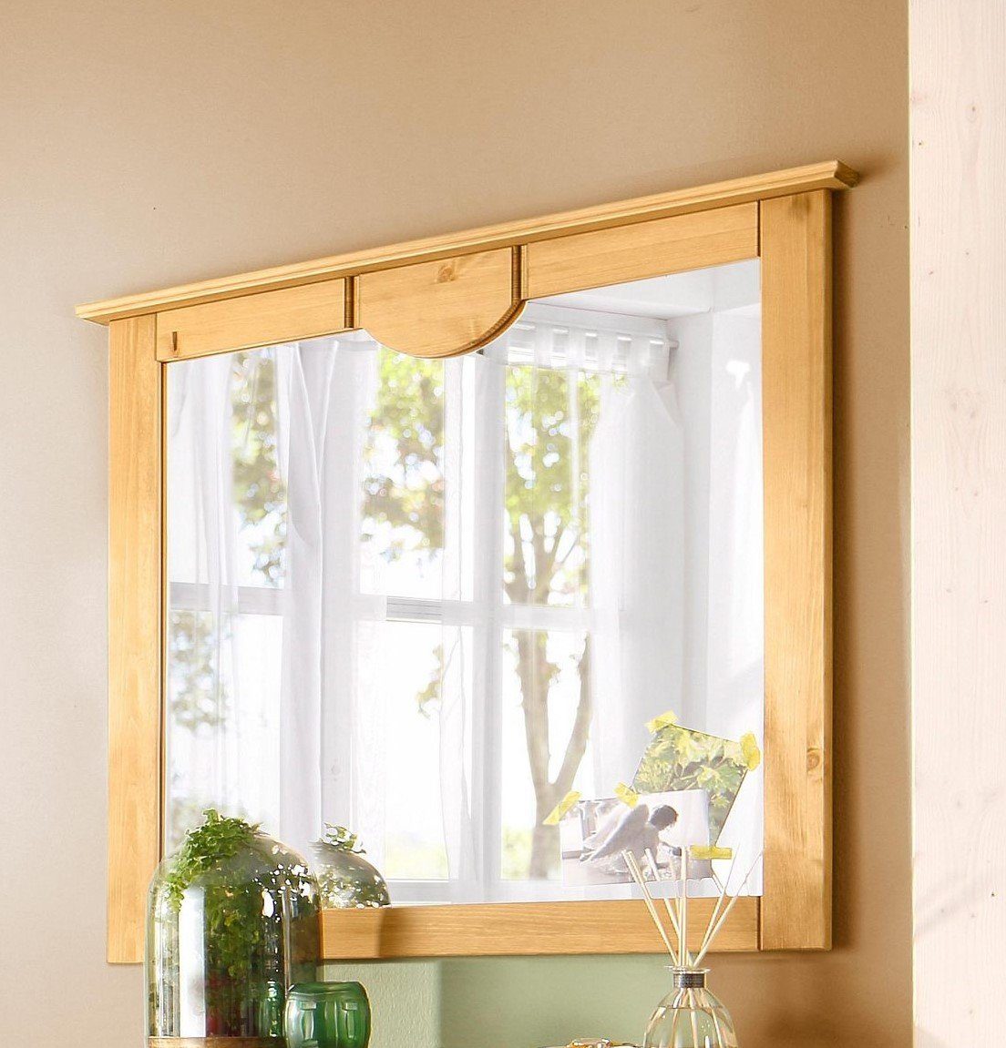 Home affaire Garderobenspiegel Klera, Rahmen aus massiver Kiefer, FSC®, Breite 81 cm