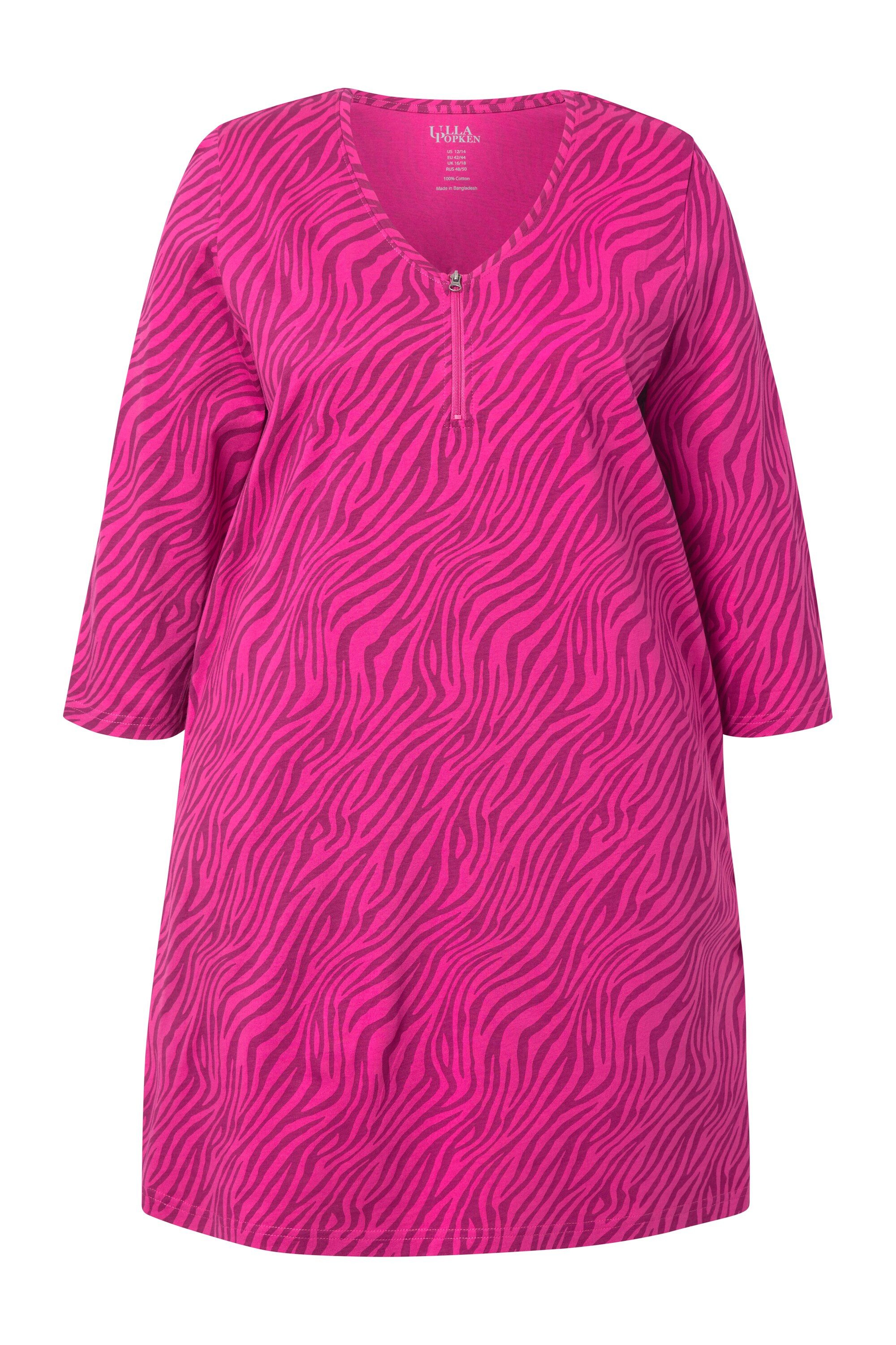 Ulla Popken Longshirt Longshirt Zipper A-Linie günstig online kaufen