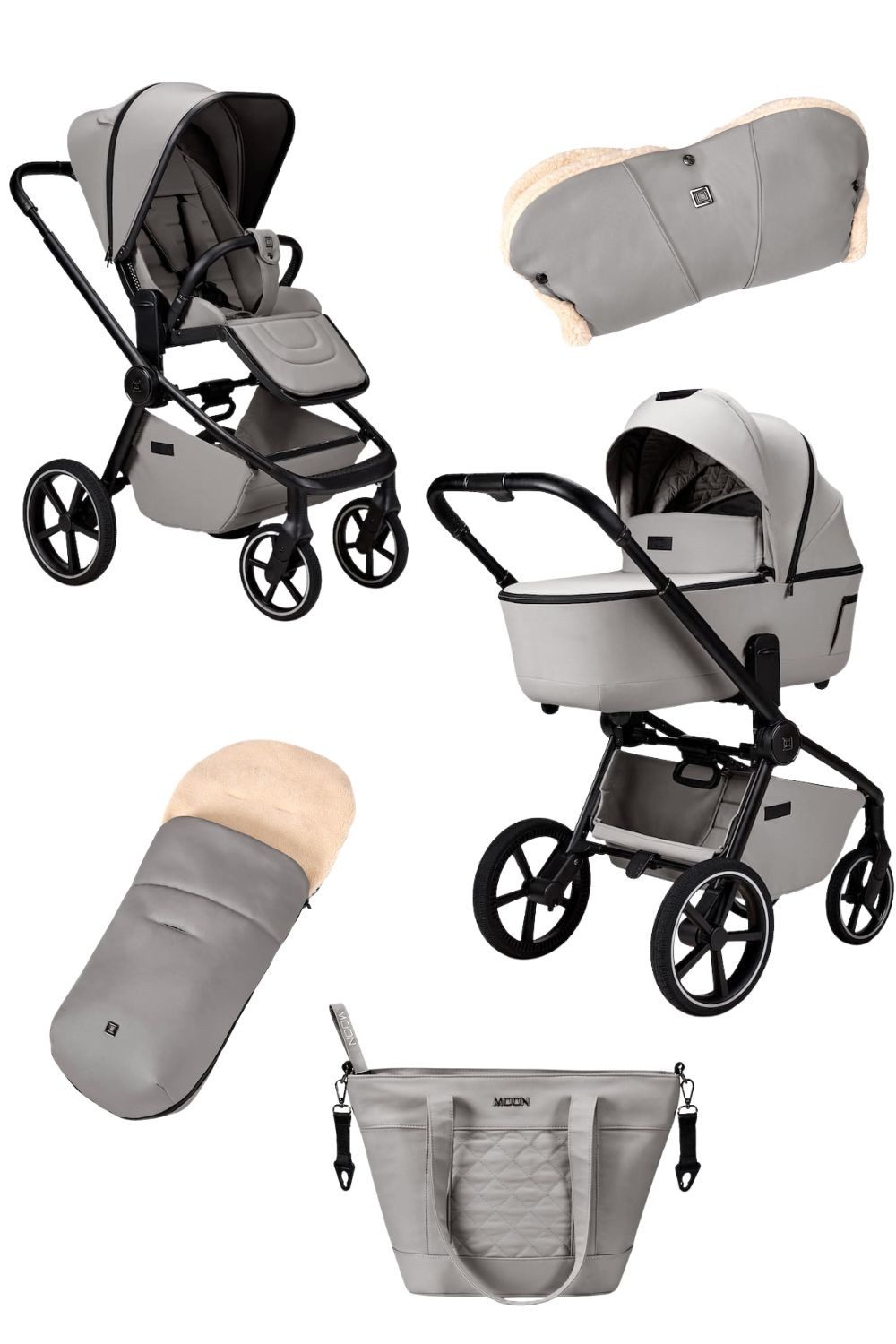 Moon Kombi-Kinderwagen Resea 2.0 Kinderwagen Cozy Spring Set