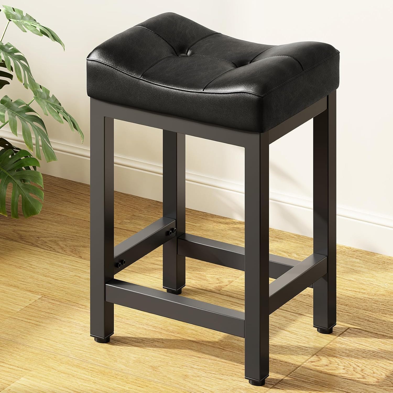 Dripex Barhocker 64cm Leder-Barhocker, schwarz, mit günstig online kaufen