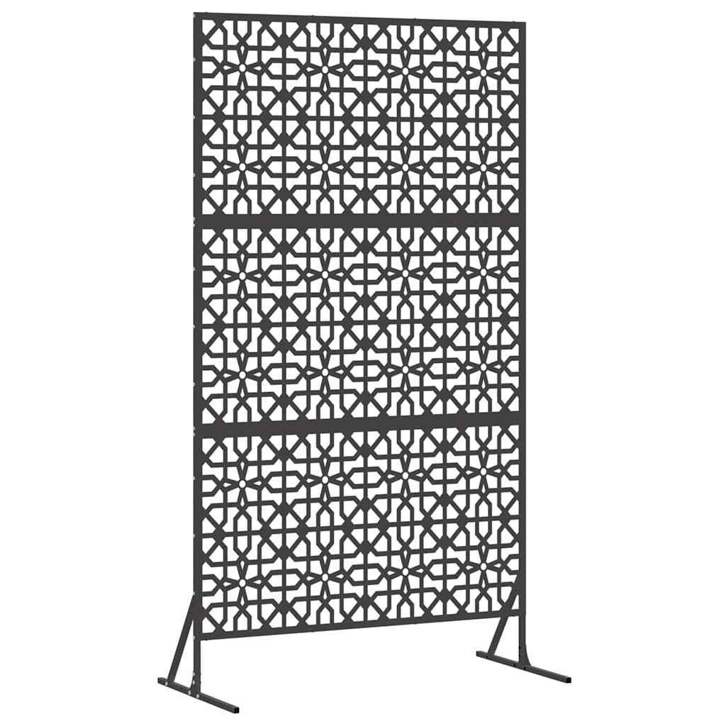 vidaXL Gartenzaun Sichtschutz Schwarz 100 x 50 x 180 cm Stahl, (1-St)