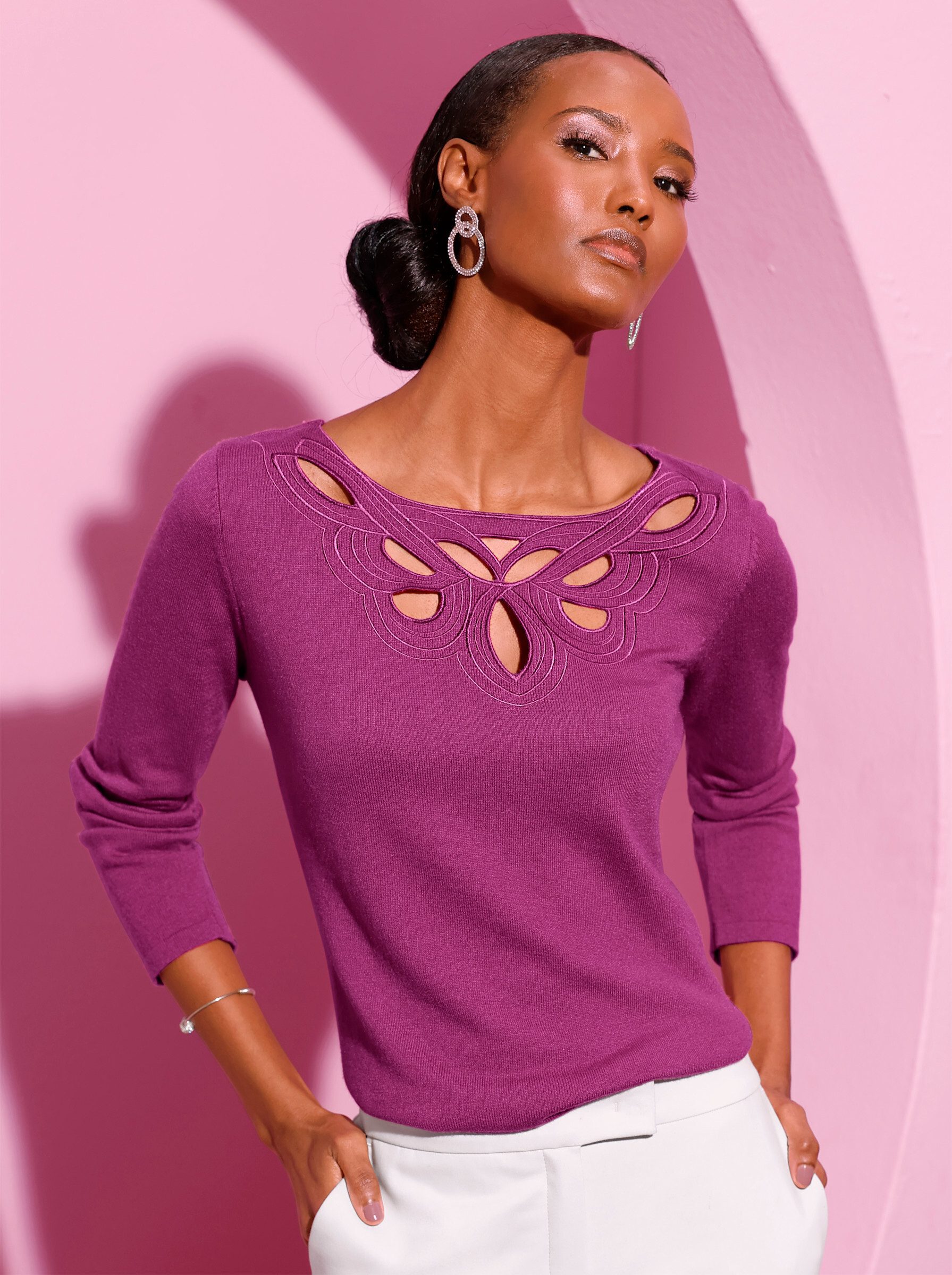 creation L Strickpullover Langarm-Pullover .