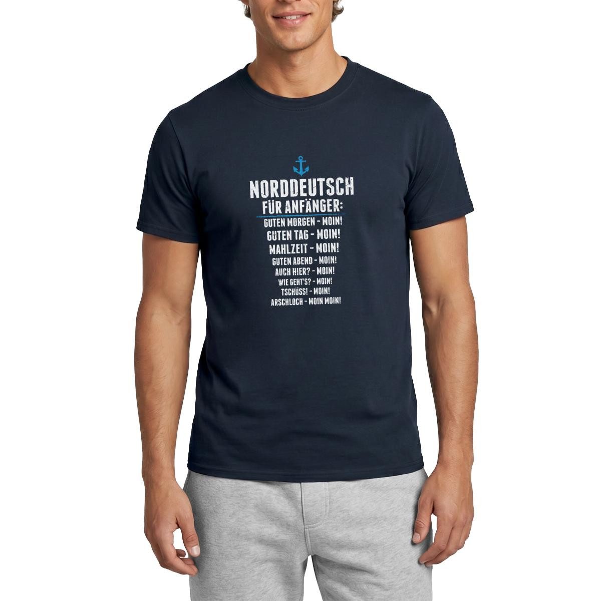 Spreadshirt T-Shirt Norddeutsch Für Anfänger Moin Übersetzung Männer T-Shirt (1-tlg)