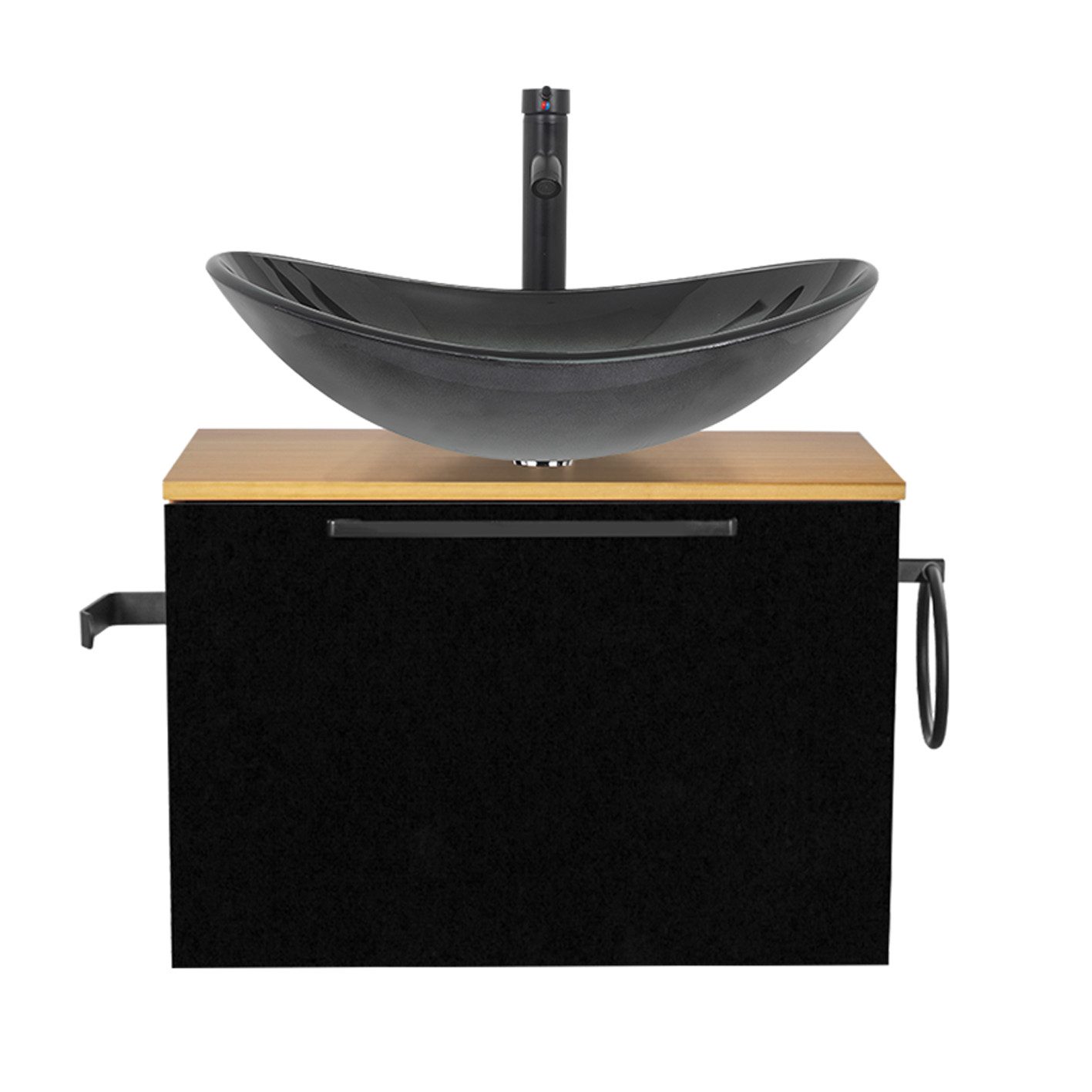 Puluomis Badezimmer-Set Waschbeckenunterschrank 60cm mit Waschbecken, (mit günstig online kaufen