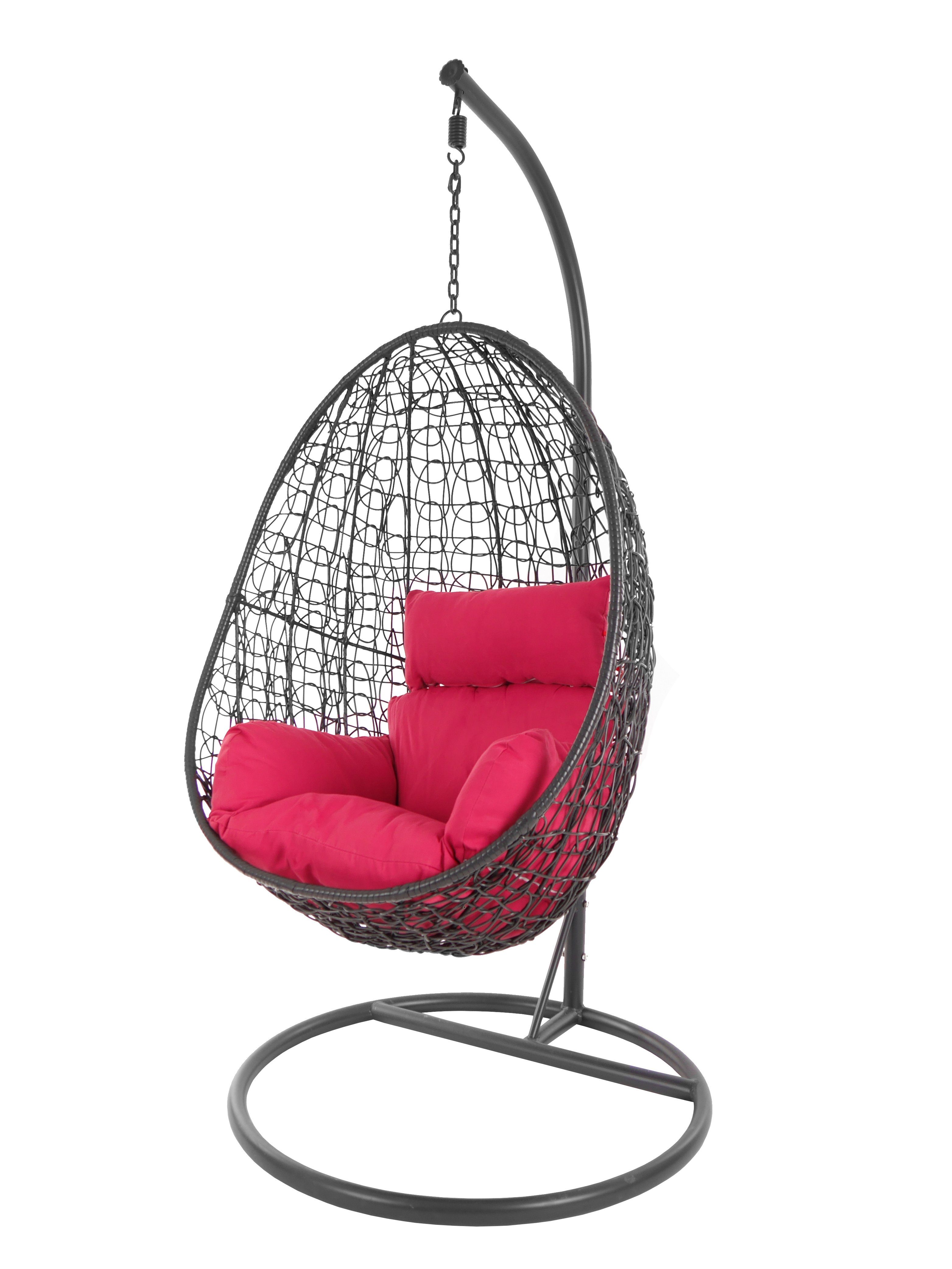 KIDEO Підвісні стільці Підвісні стільці CAPDEPERA anthrazit, mit Gestell und Kissen