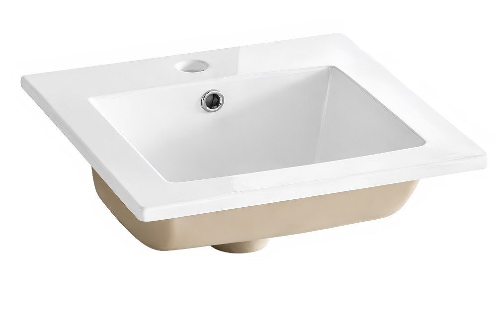 JVmoebel Waschbecken Aufsatzwaschbecken aus Keramik in Weiß, modern schlicht Sofort (Waschbecken), Made in Europa