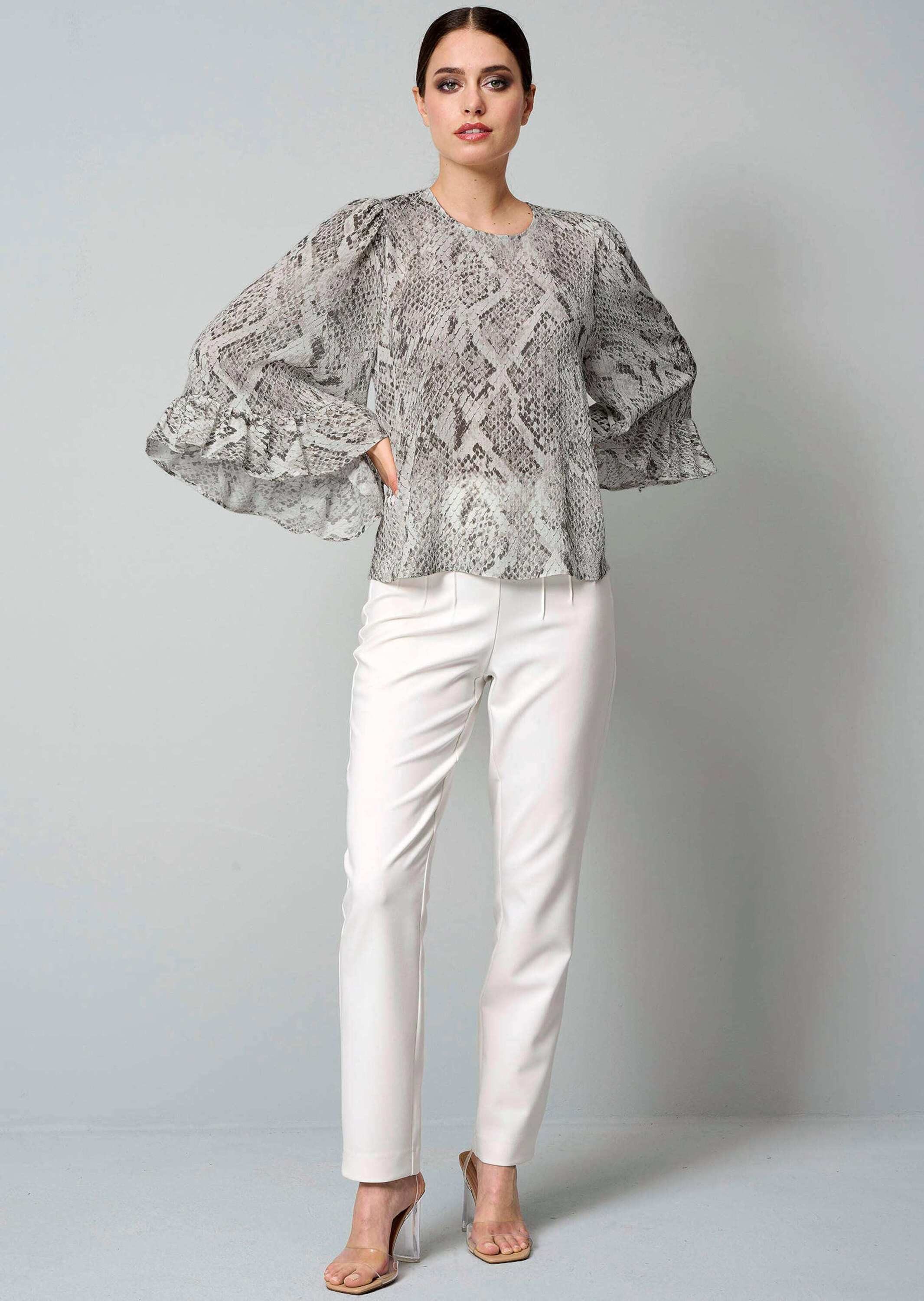 Alba Moda Kurzarmbluse Bluse mit Volant günstig online kaufen