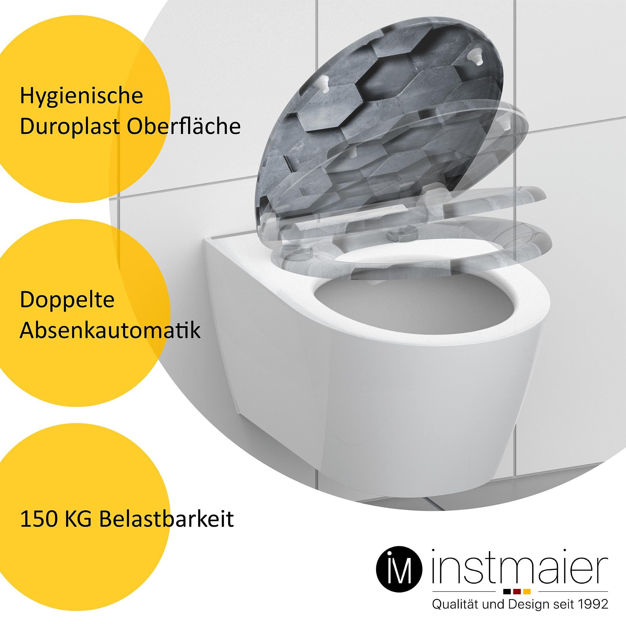 instmaier WC-Sitz Toilettendeckel mit Motiv, 3D-Hexagon günstig online kaufen