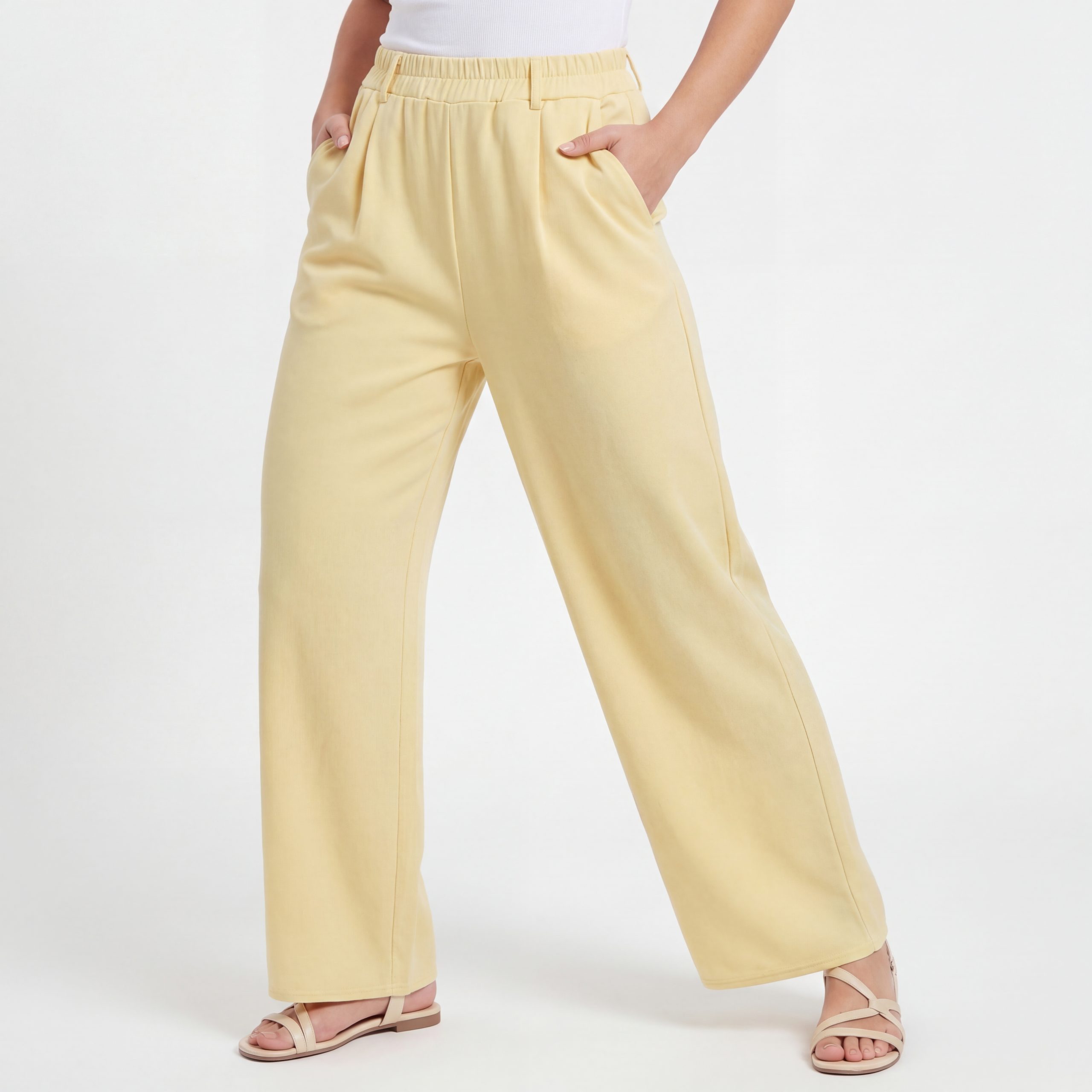 OriginalYou Culotte Damen Culotte Wide Leg Freizeithose leichte Sommerhose mit Stretchbund, erhältlich in Größe 36 bis 44