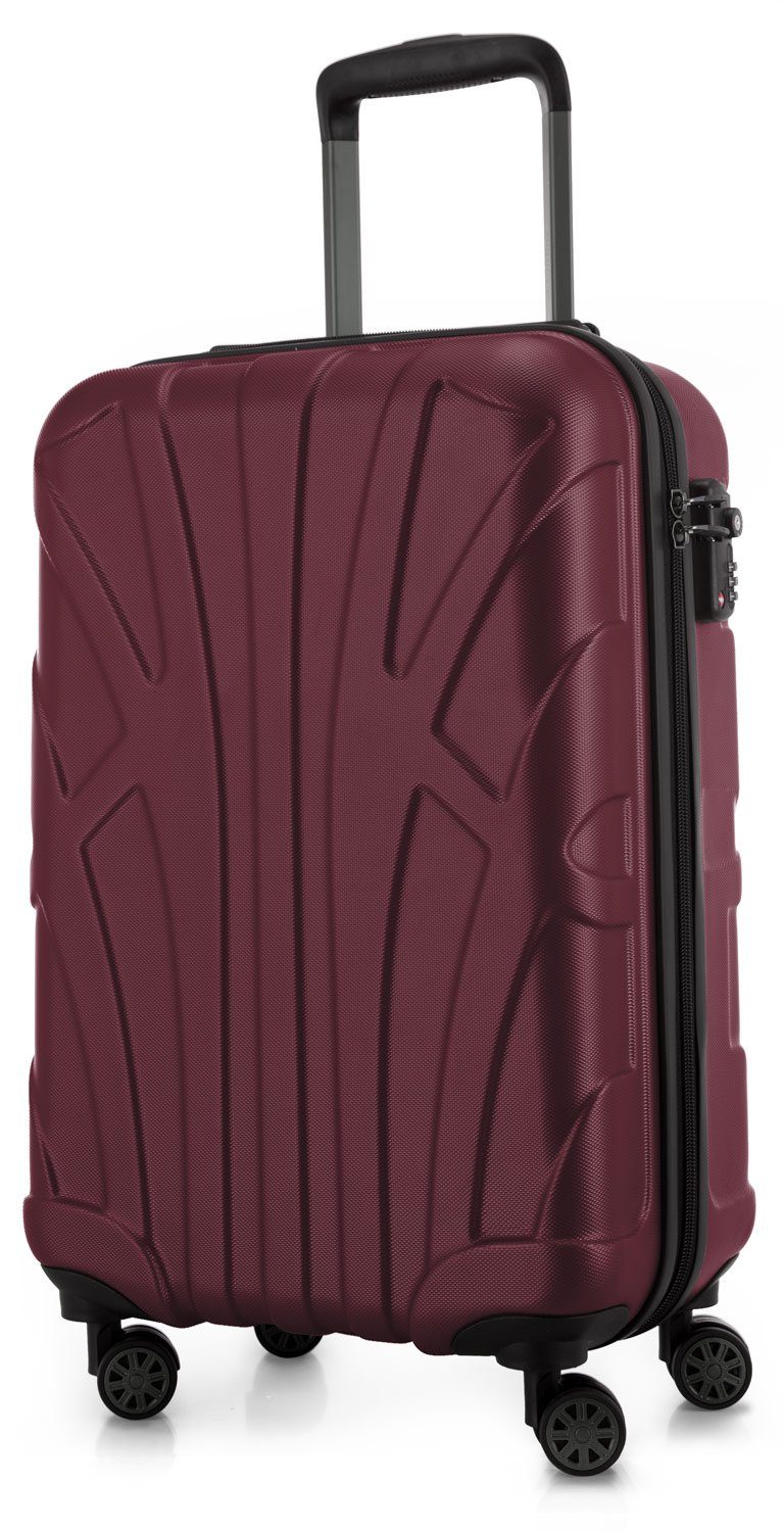 Suitline Handgepäckkoffer S1, 4 Rollen, Trolley 55x35x20 cm Bordgepäck Koffer Doppelrollen 34 L